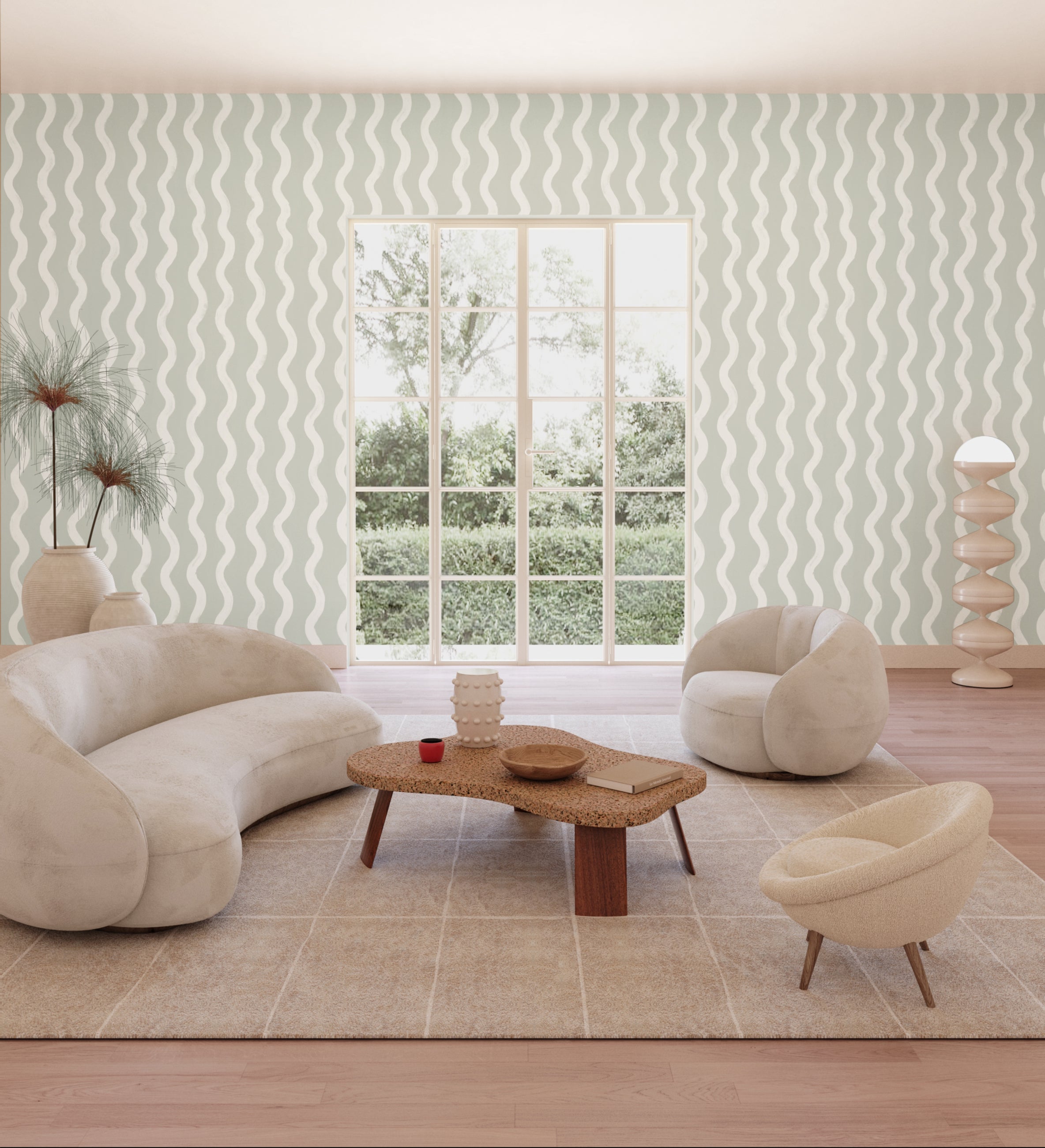 Cassette© Wallpaper in Soapstone