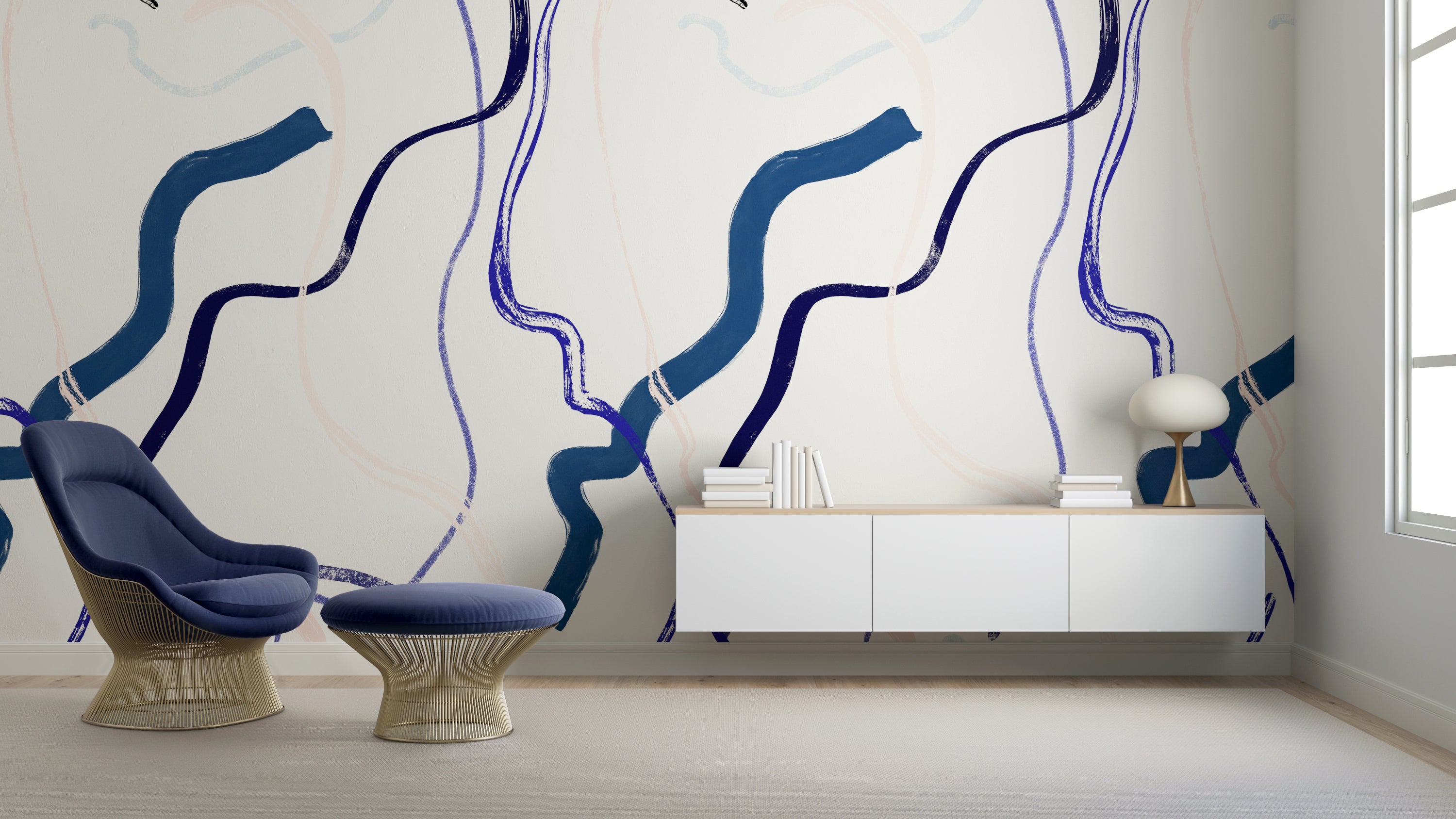 Terrain© Mural Wallpaper in Cerulean