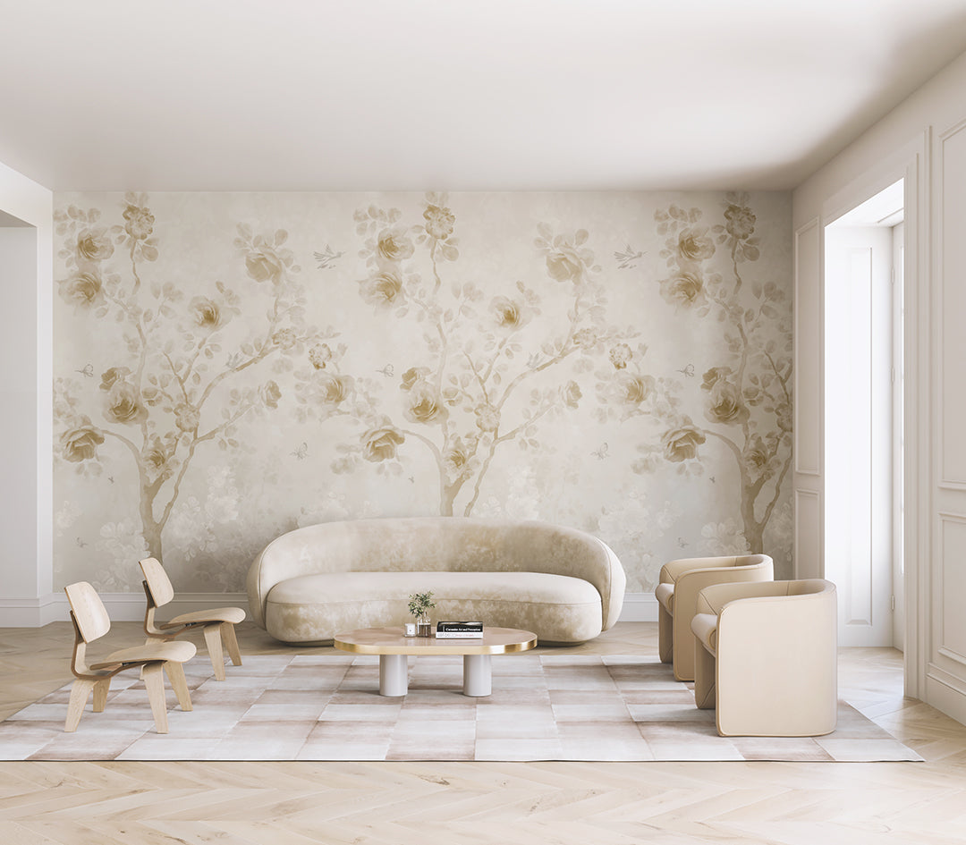 Eden© Mural Wallpaper in Cremé