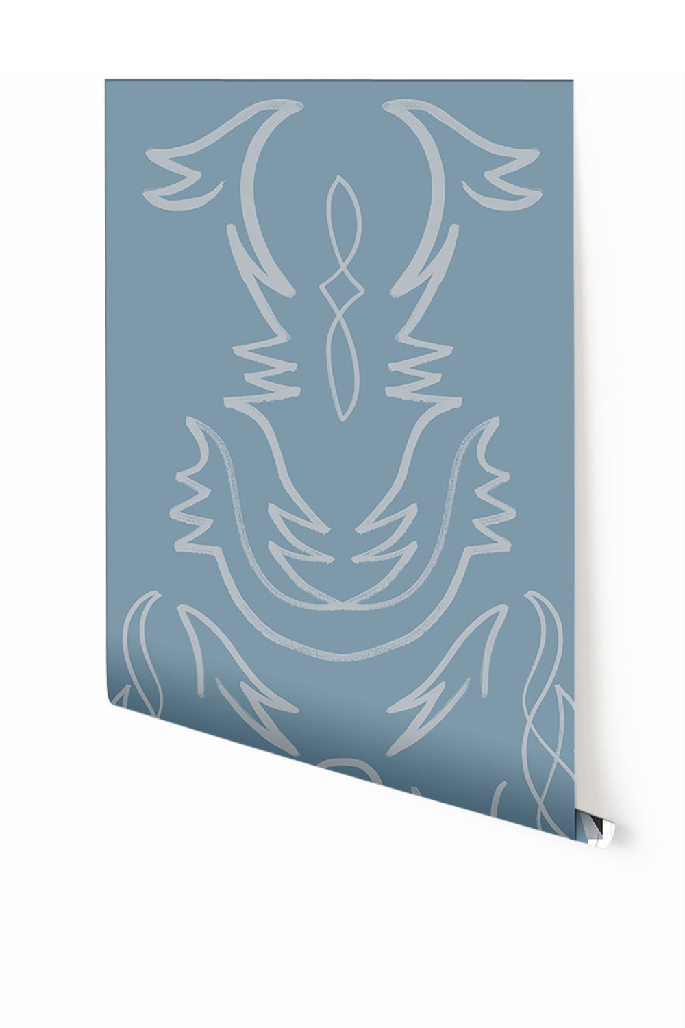 Side Saddle© Wallpaper in Cornflower