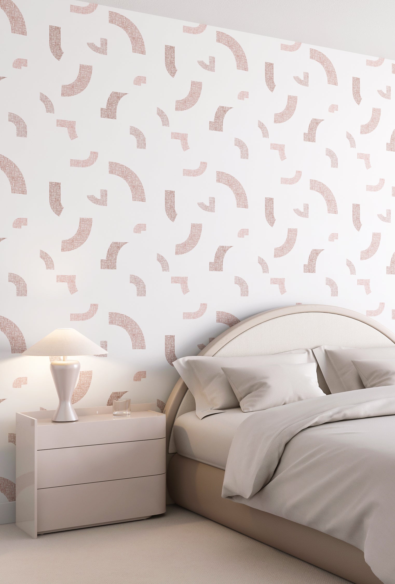 Crosshatch© Wallpaper in Pink