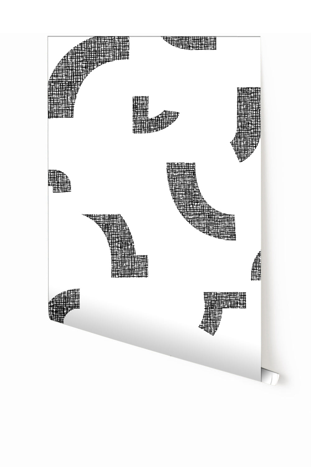 Crosshatch© Wallpaper in Black