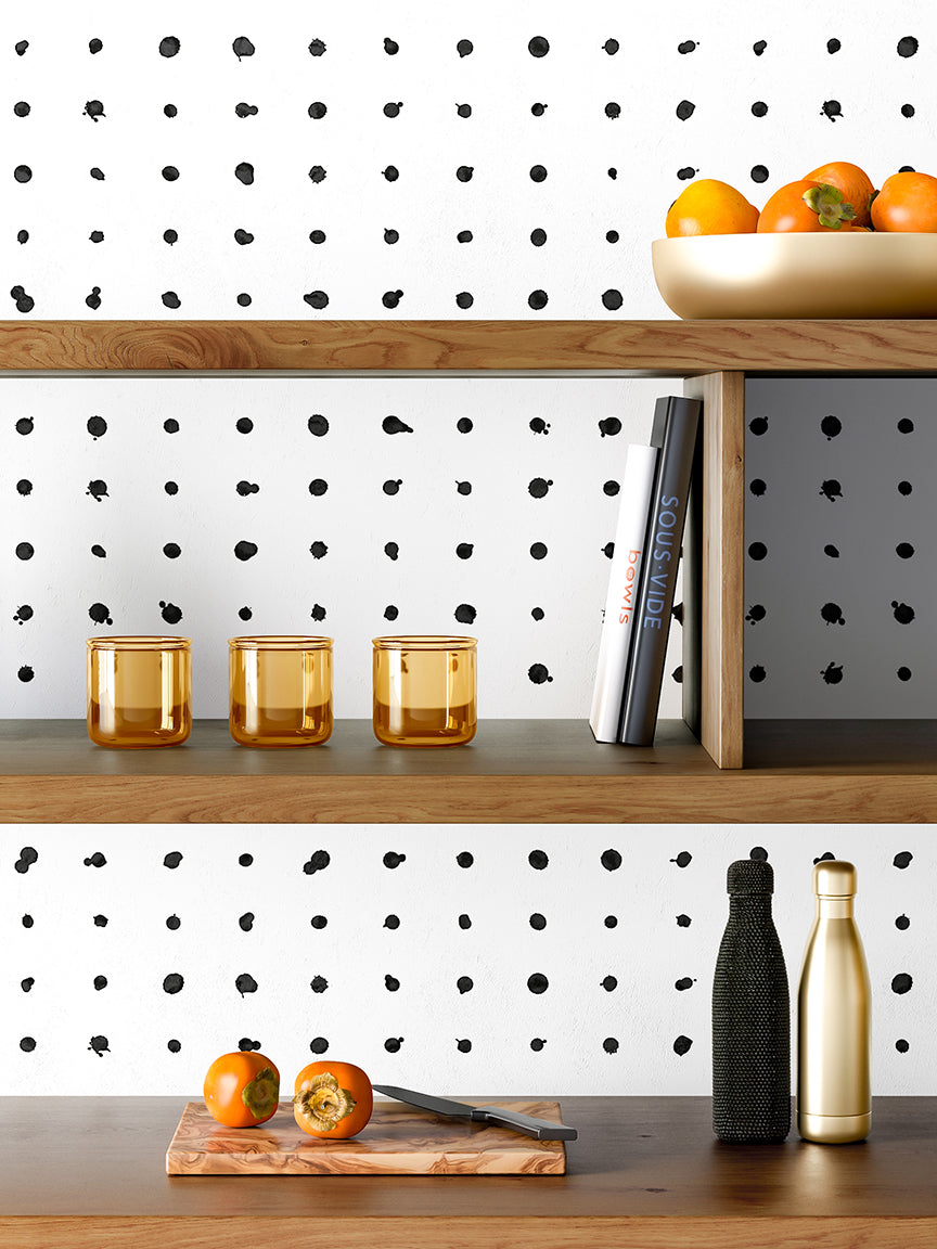 Dotted Line© Wallpaper in Black + White