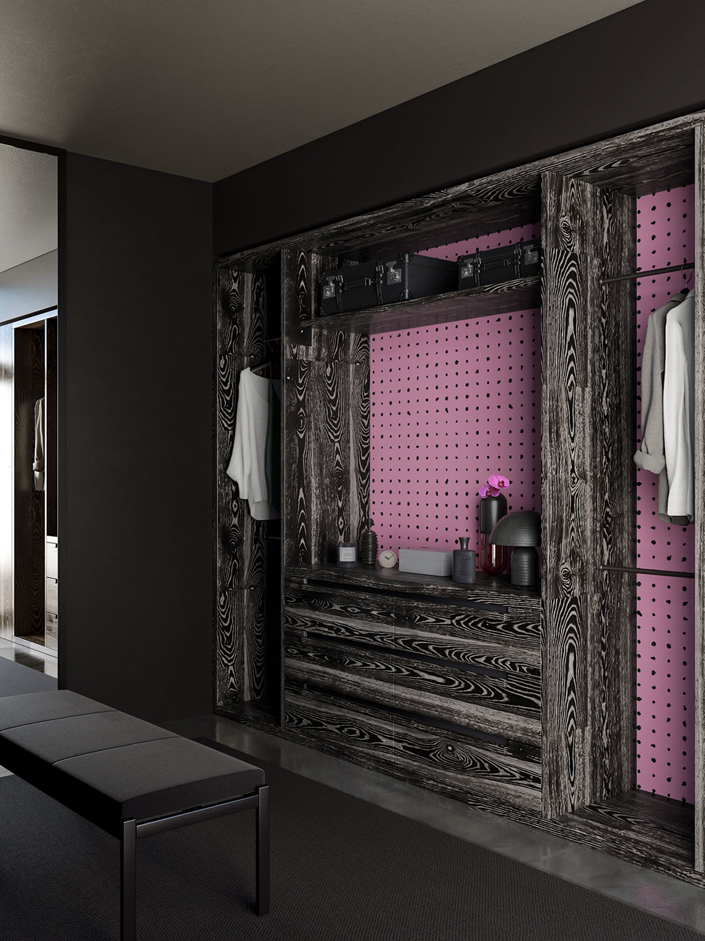 Dotted Line© Wallpaper in Purple