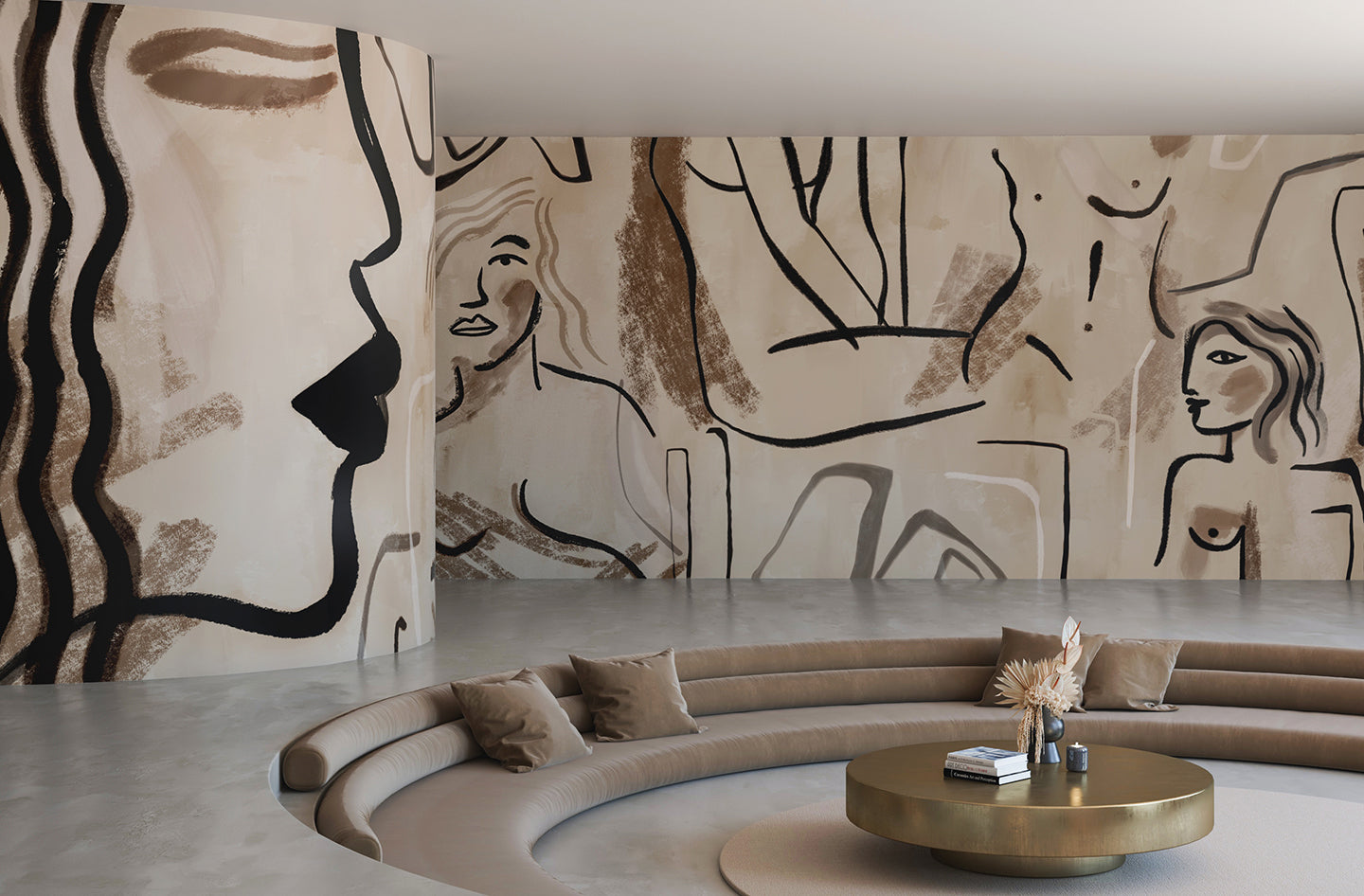 Famke© Mural Wallpaper in Earth