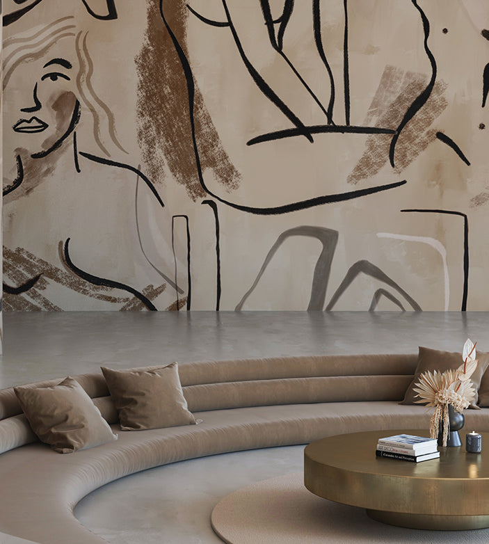 Famke© Mural Wallpaper in Earth