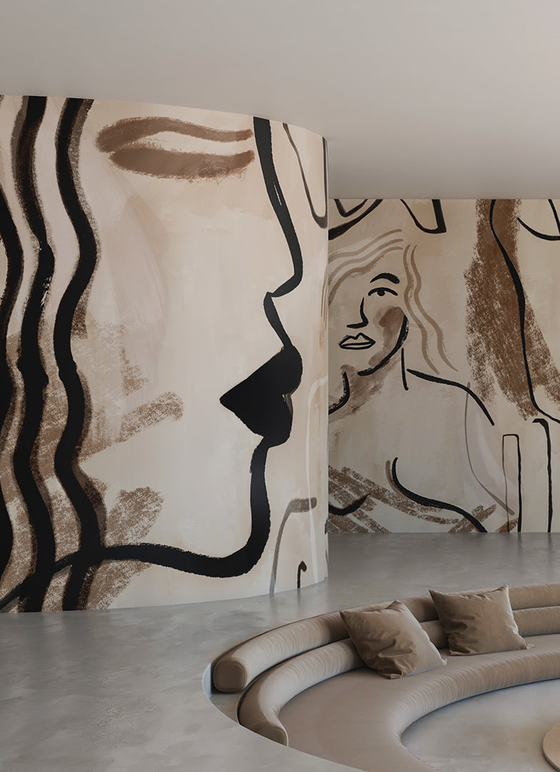 Famke© Mural Wallpaper in Earth