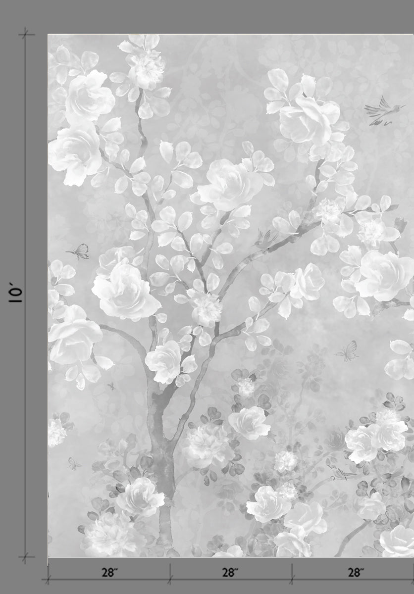 Eden© Mural Wallpaper in Grey