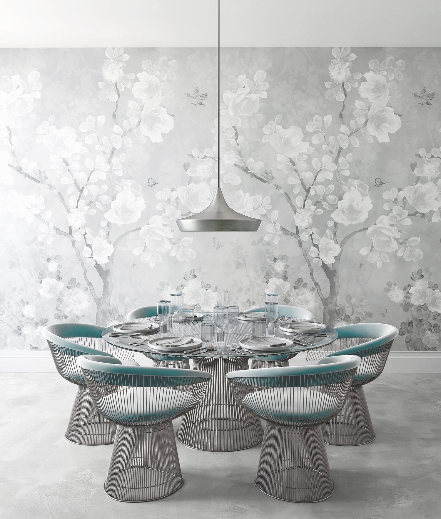 Eden© Mural Wallpaper in Grey