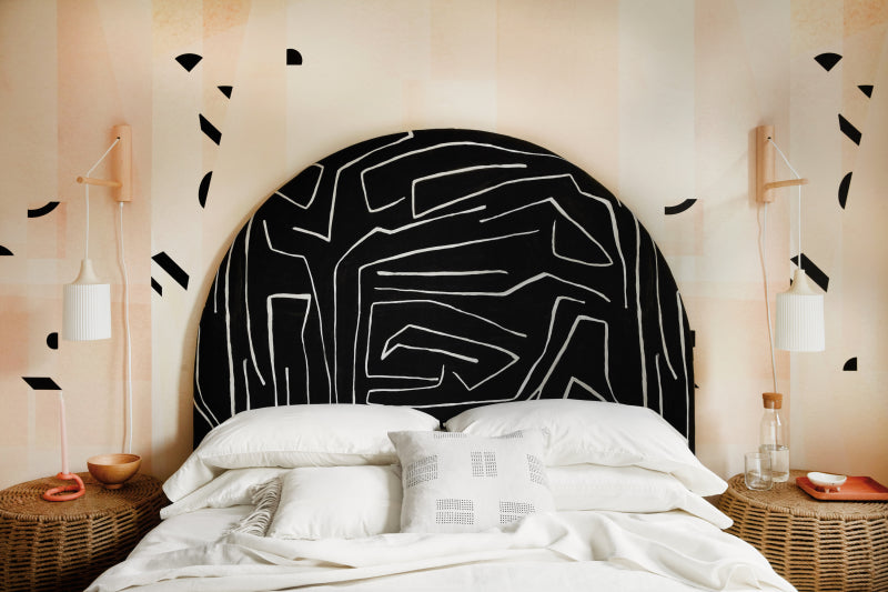 Shape Shifter© Mural Wallpaper in Blush