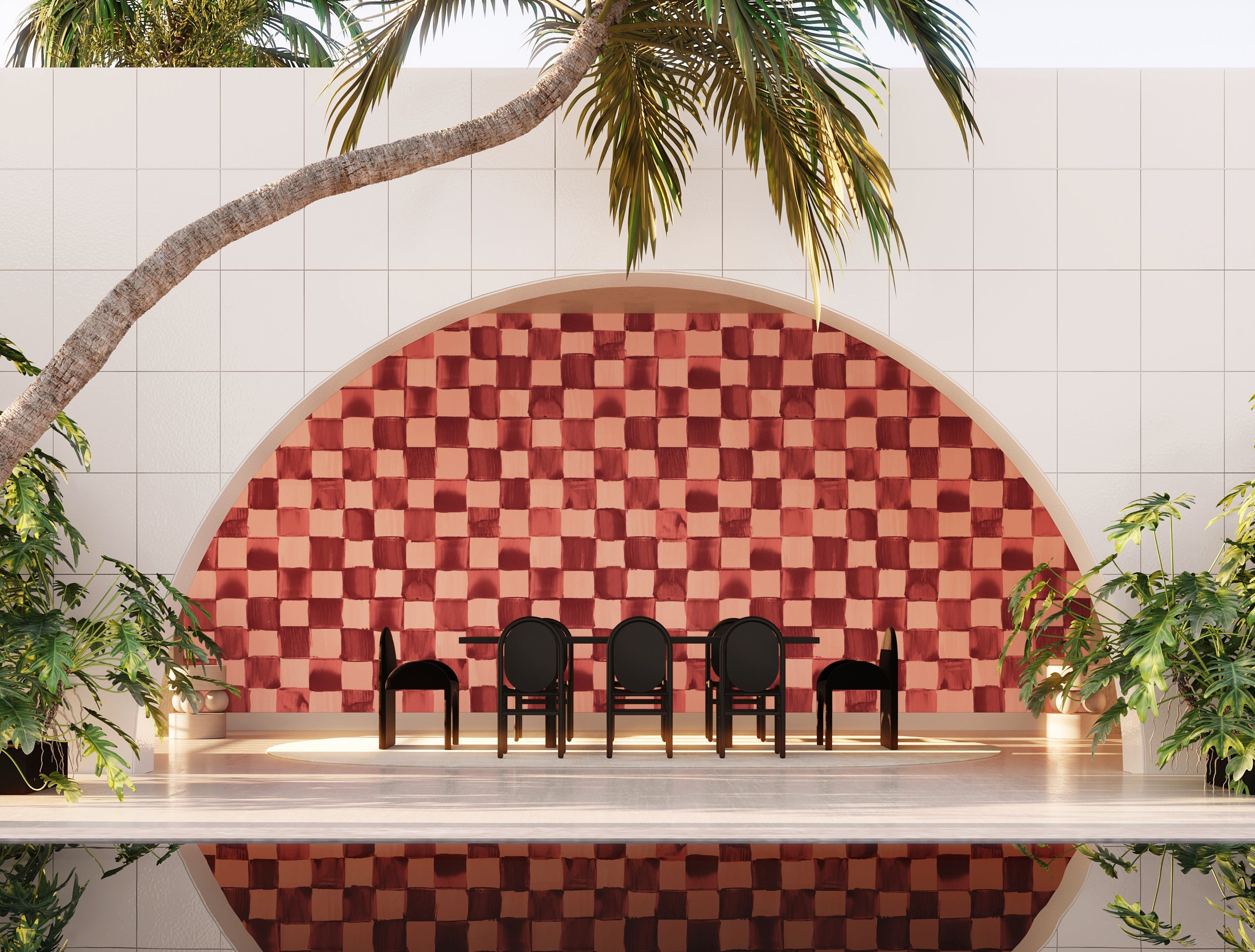 Grande© Wallpaper in Lipstick