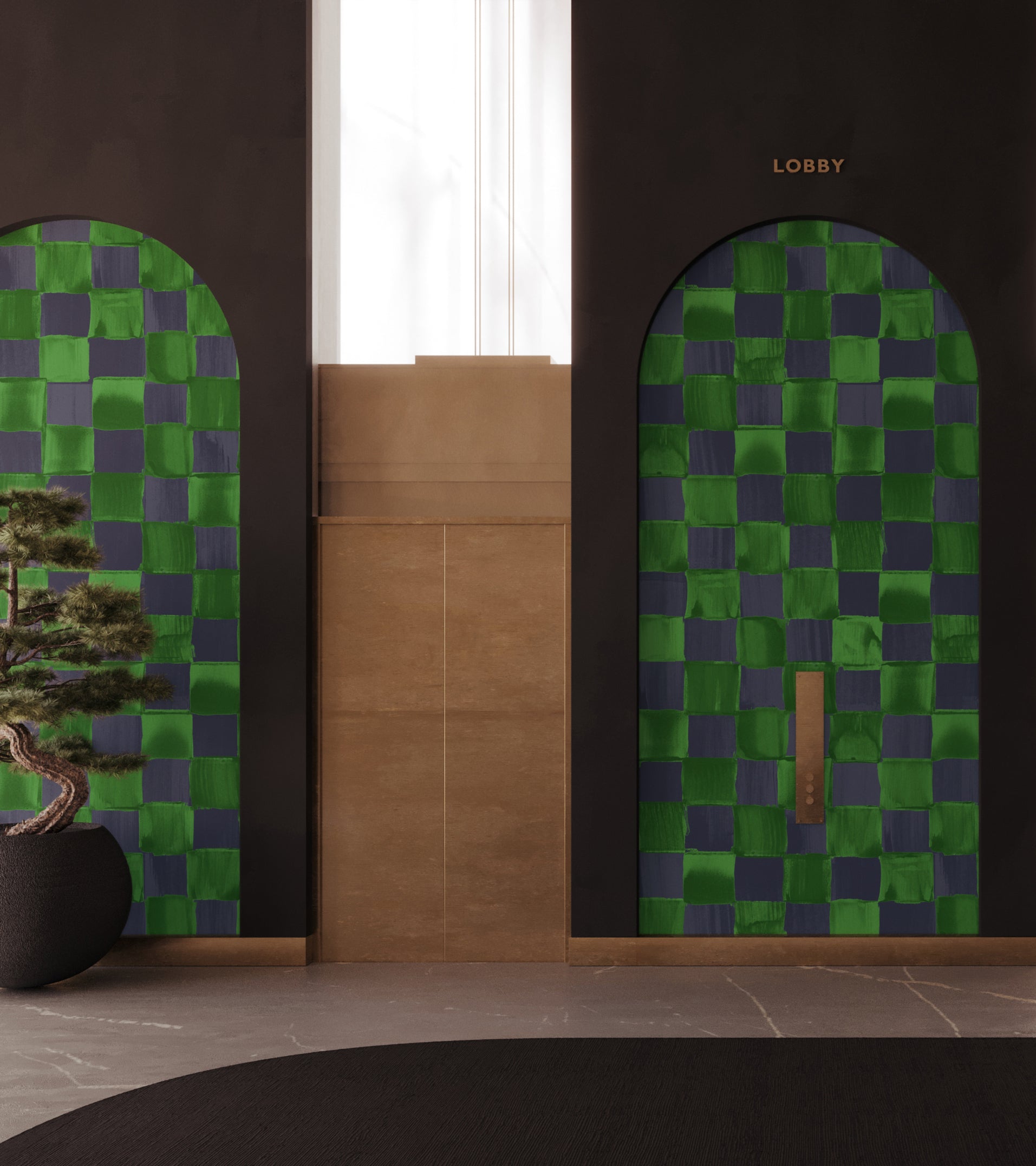 Grande© Wallpaper in Topiary