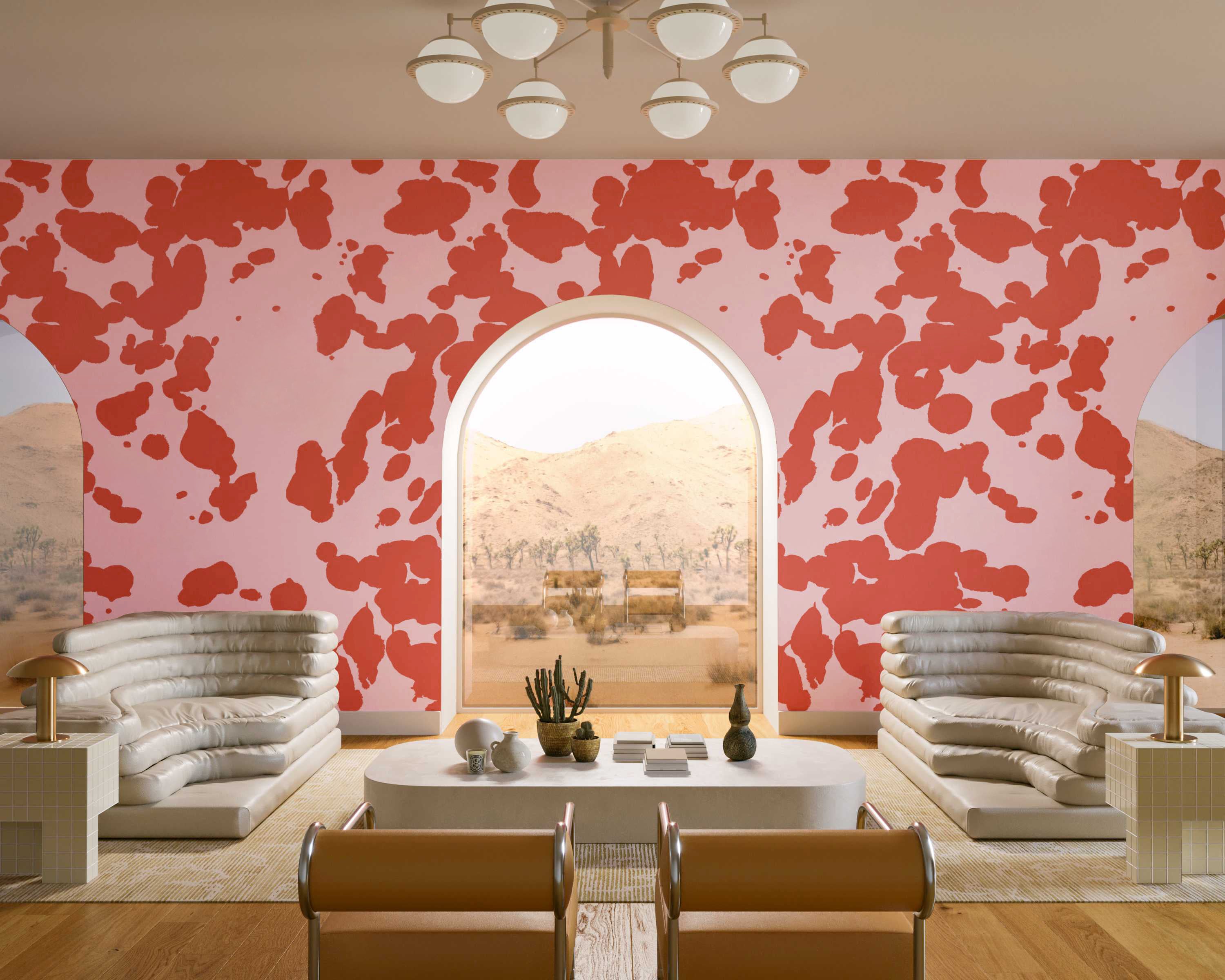 Bovine© Wallpaper in Hollyhock