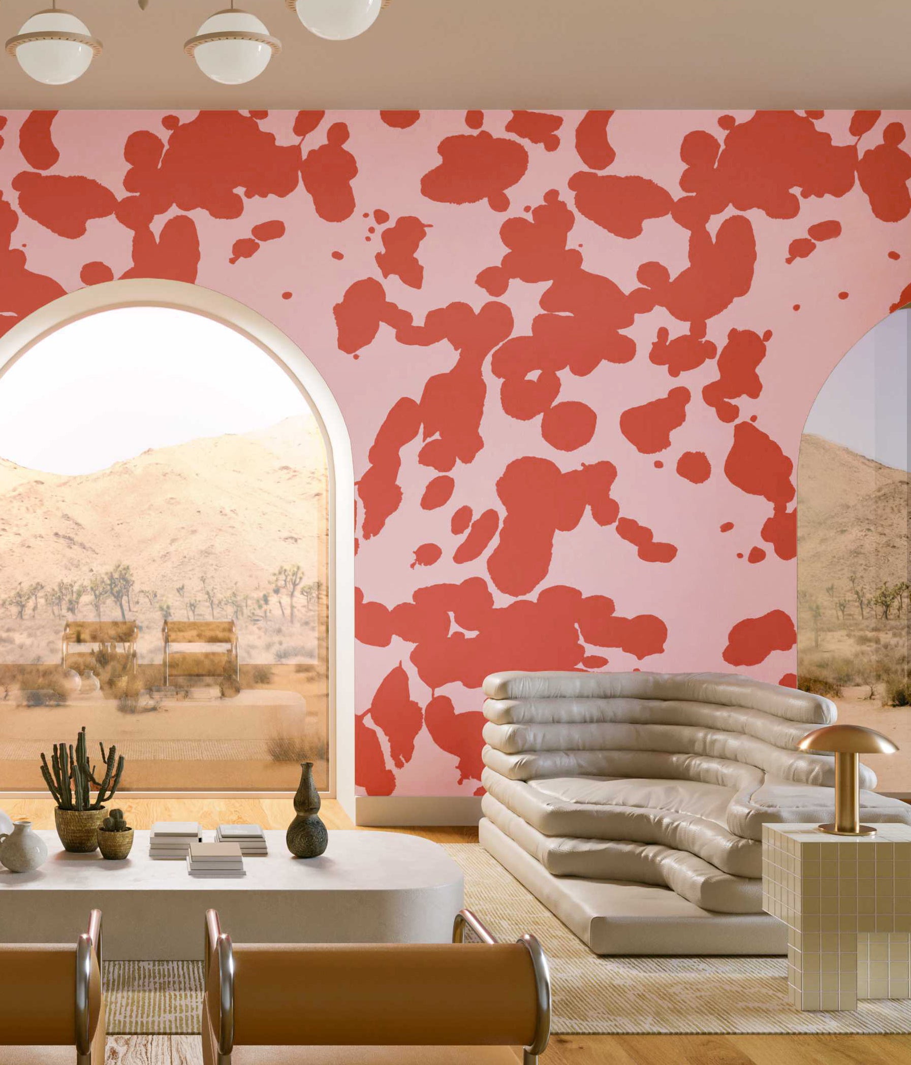 Bovine© Wallpaper in Hollyhock