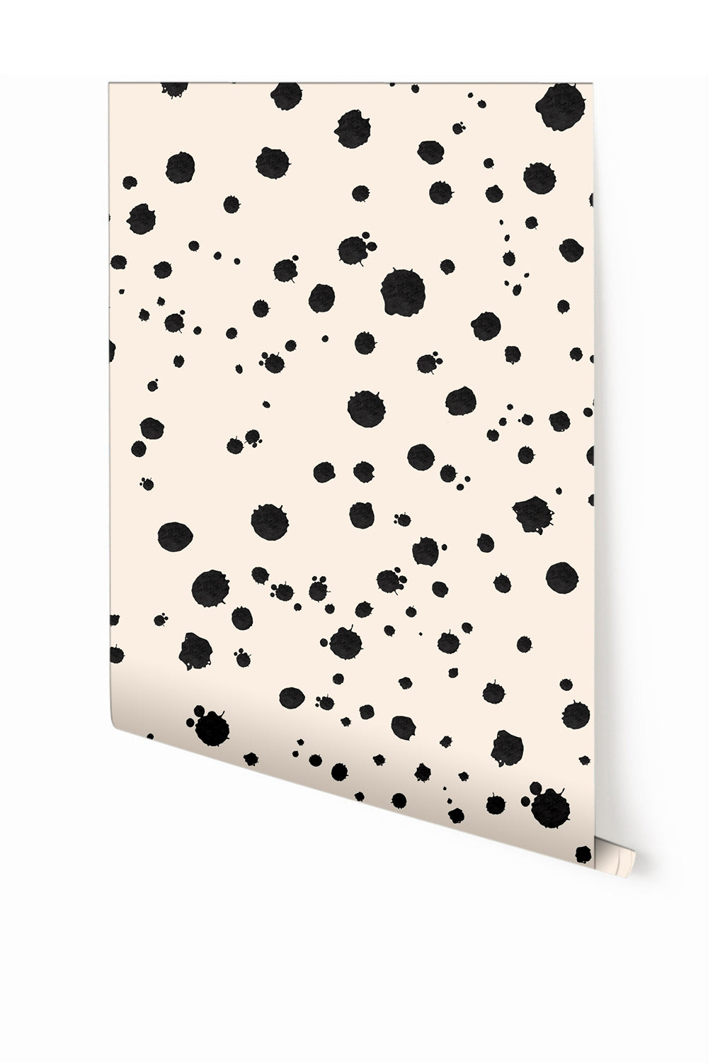 Ink Drop© Wallpaper in Black + Cremé