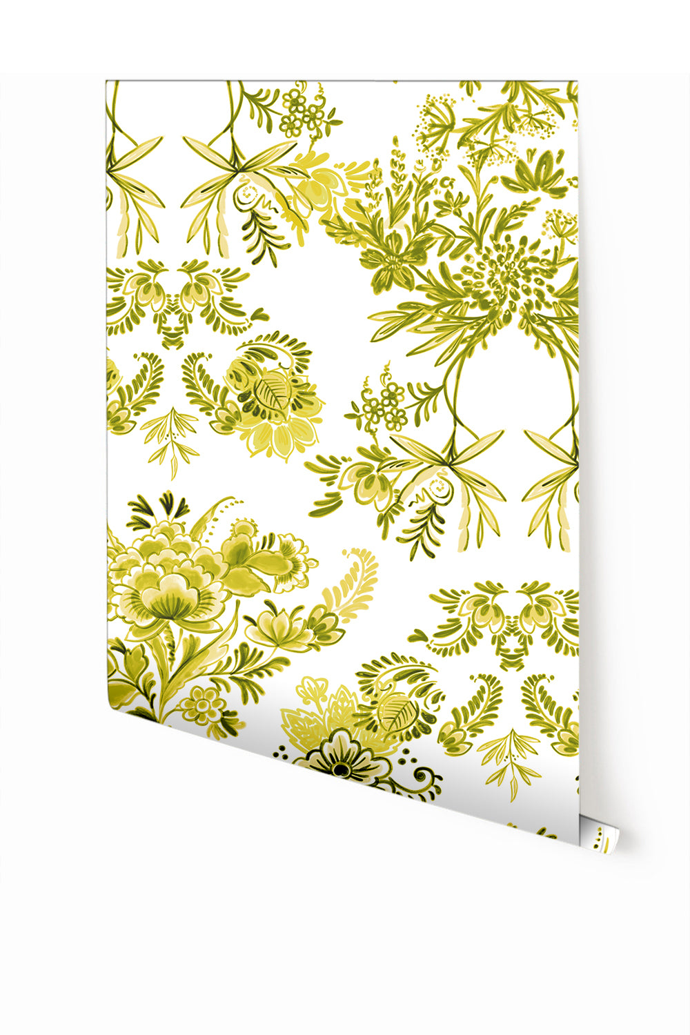 Delft© Mural Wallpaper in Lime