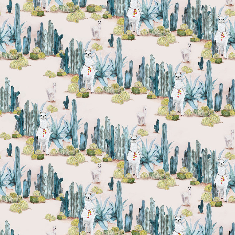 Desert Llama© Wallpaper in Cactus
