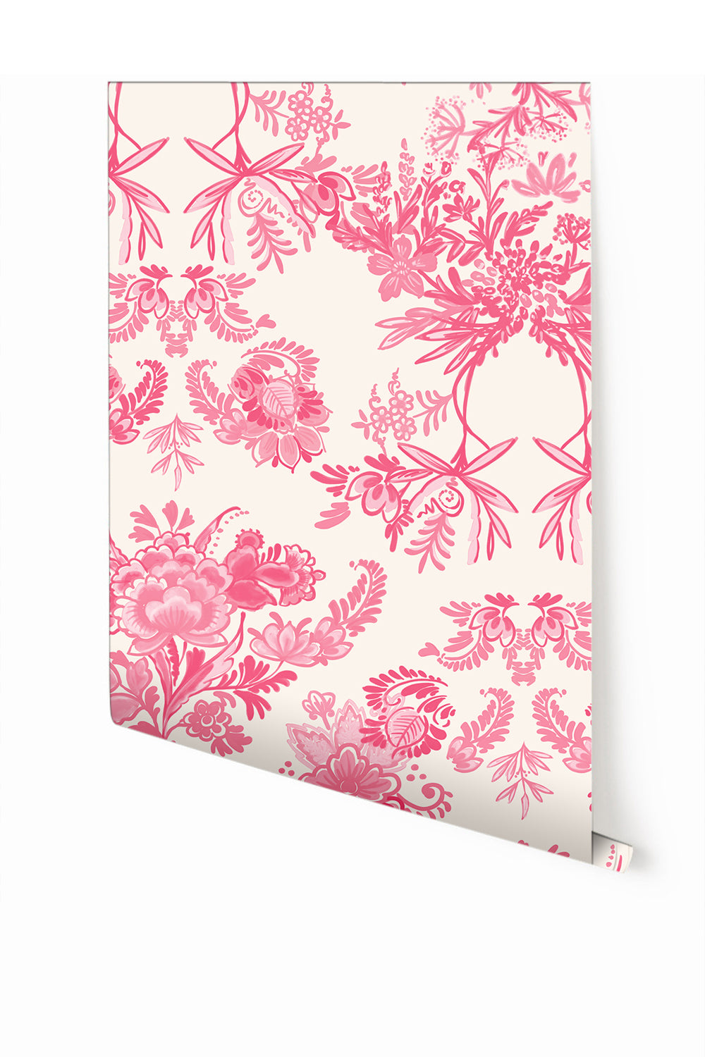 Delft© Mural Wallpaper in Magenta