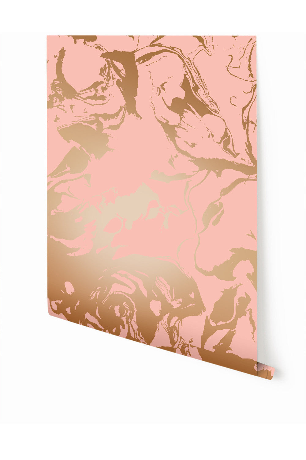 Marble© Wallpaper in Gold on Mauve