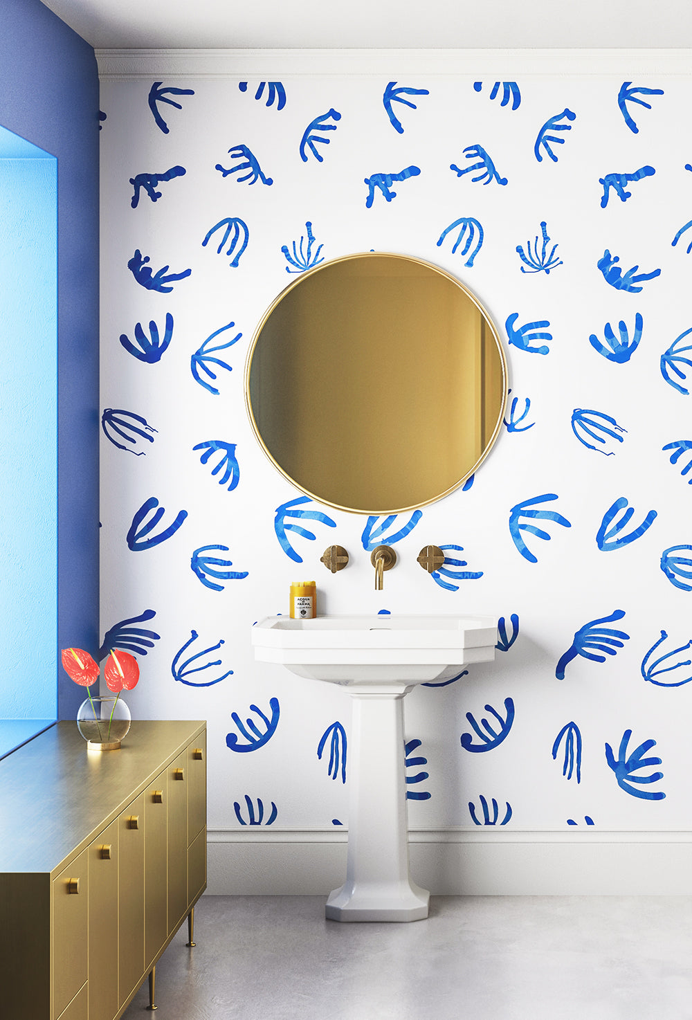 Coral© Wallpaper in Blue