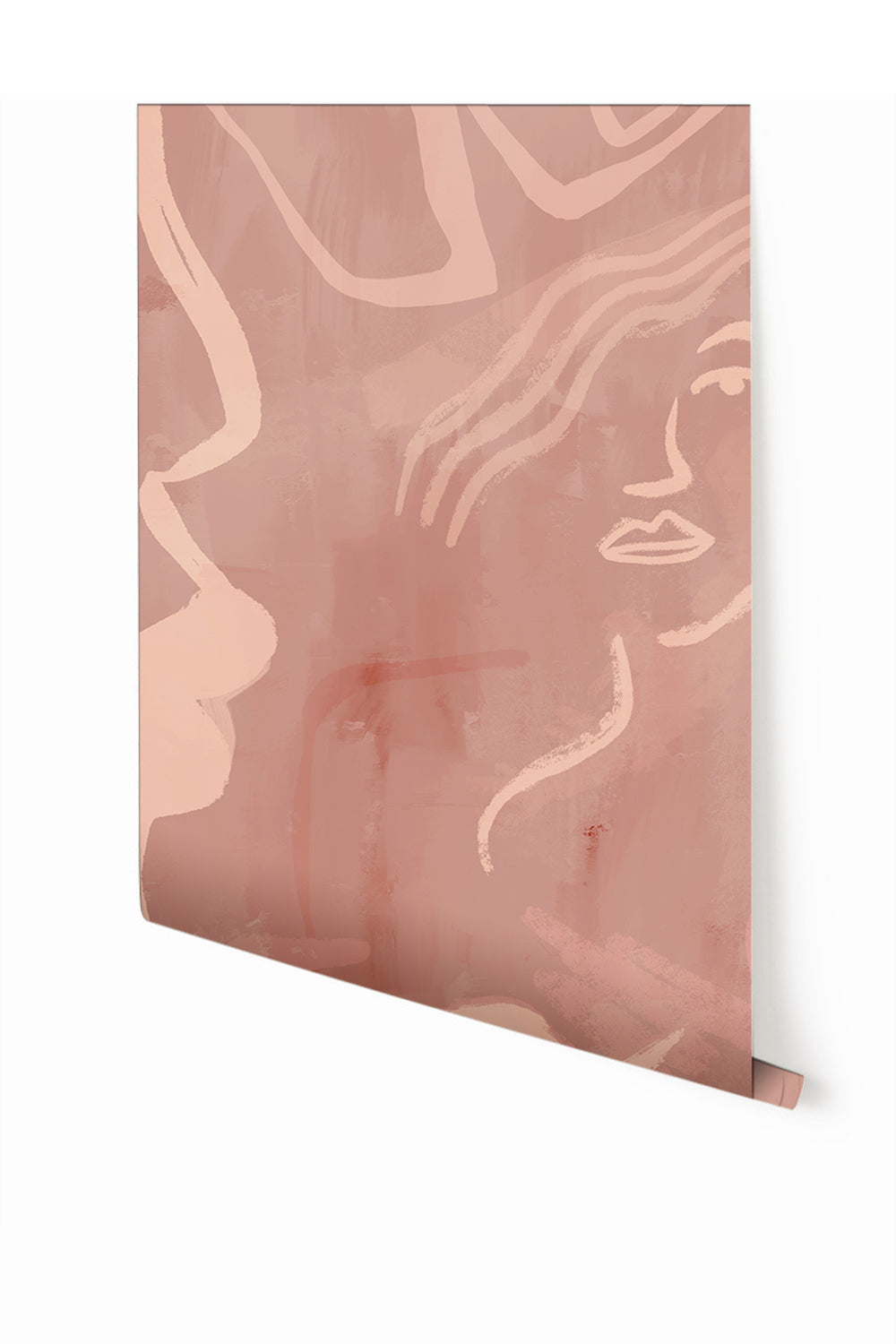 Famke© Mural Wallpaper in Mauve