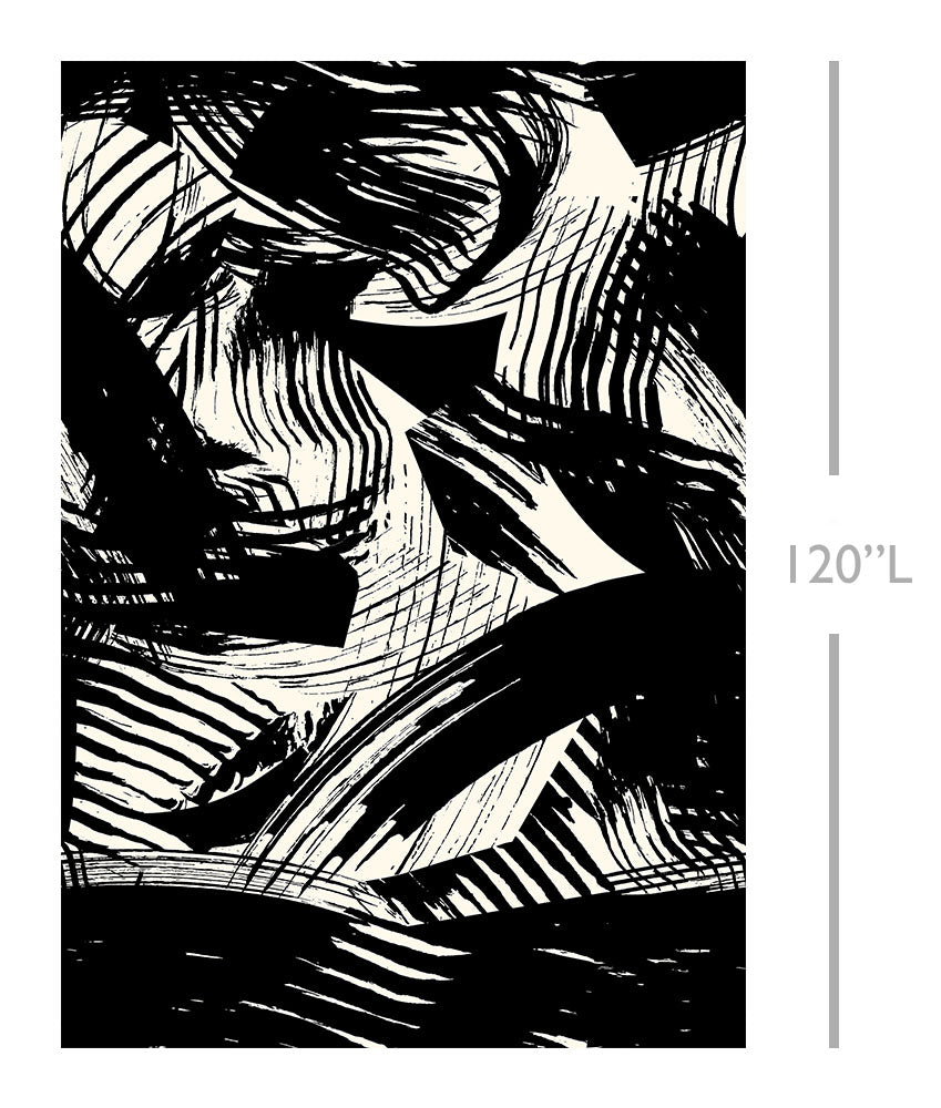 Mixed Tape© Mural Wallpaper in Black + Cremé