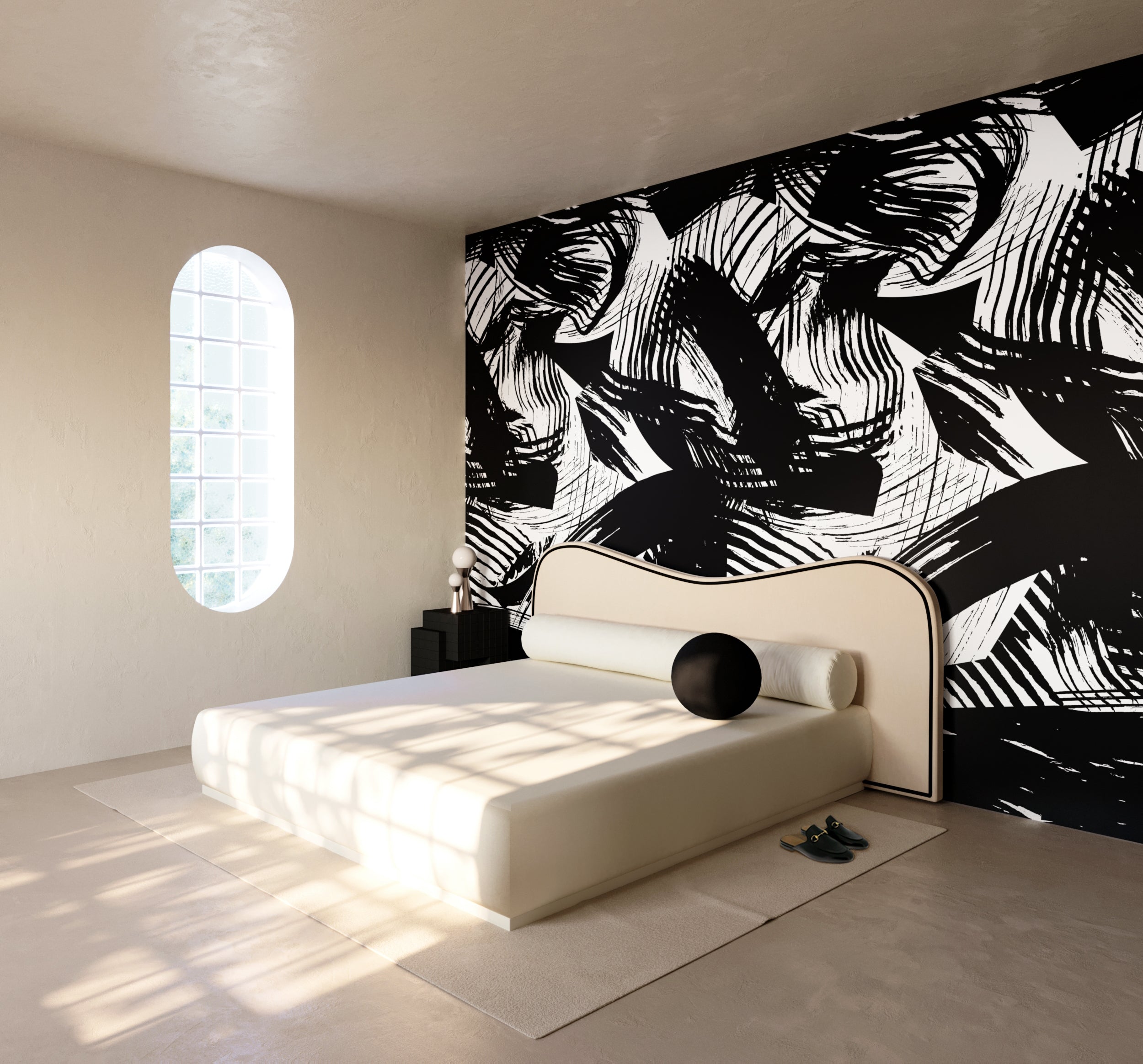 Mixed Tape© Mural Wallpaper in Black + White