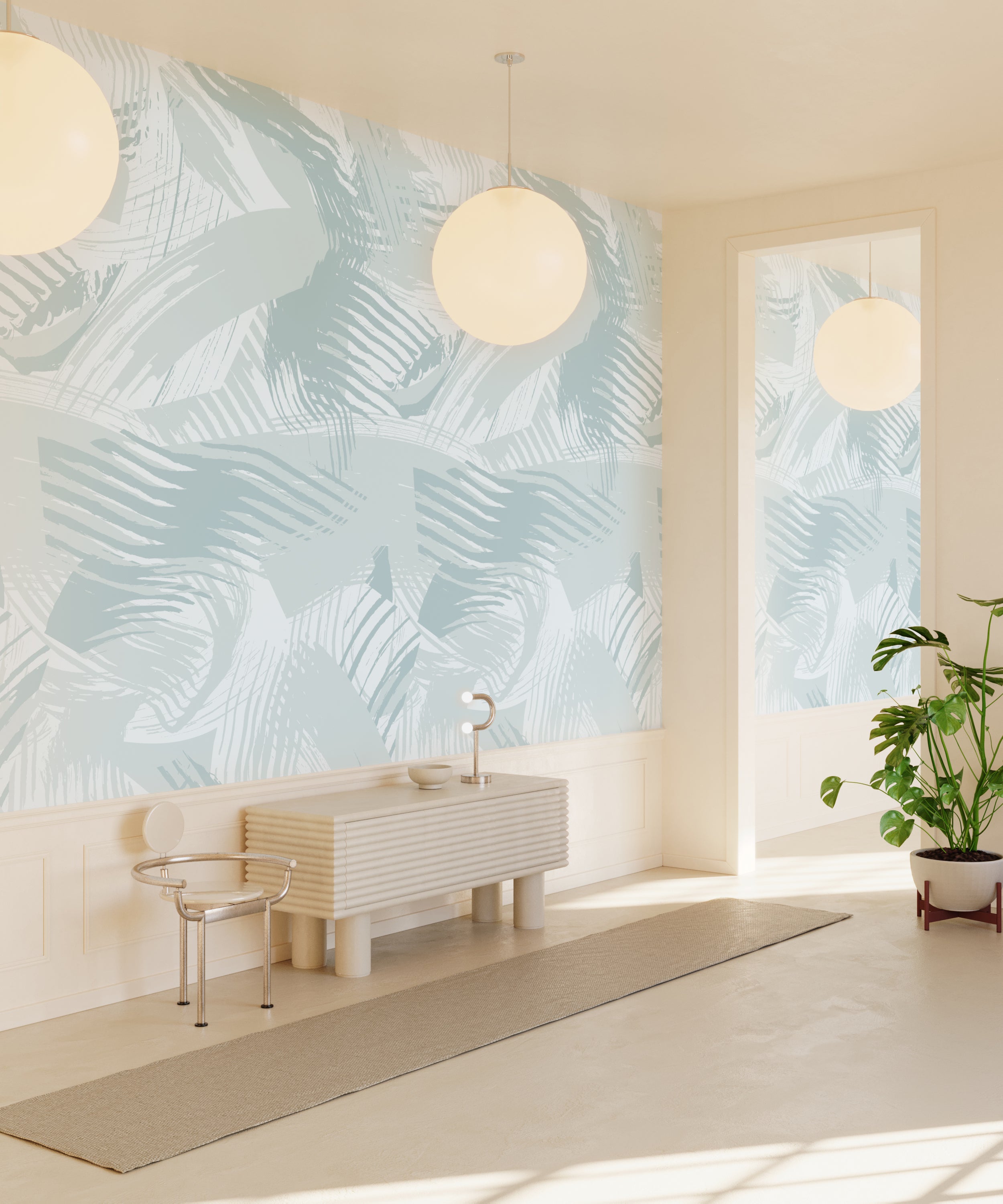 Mixed Tape© Mural Wallpaper in Blue