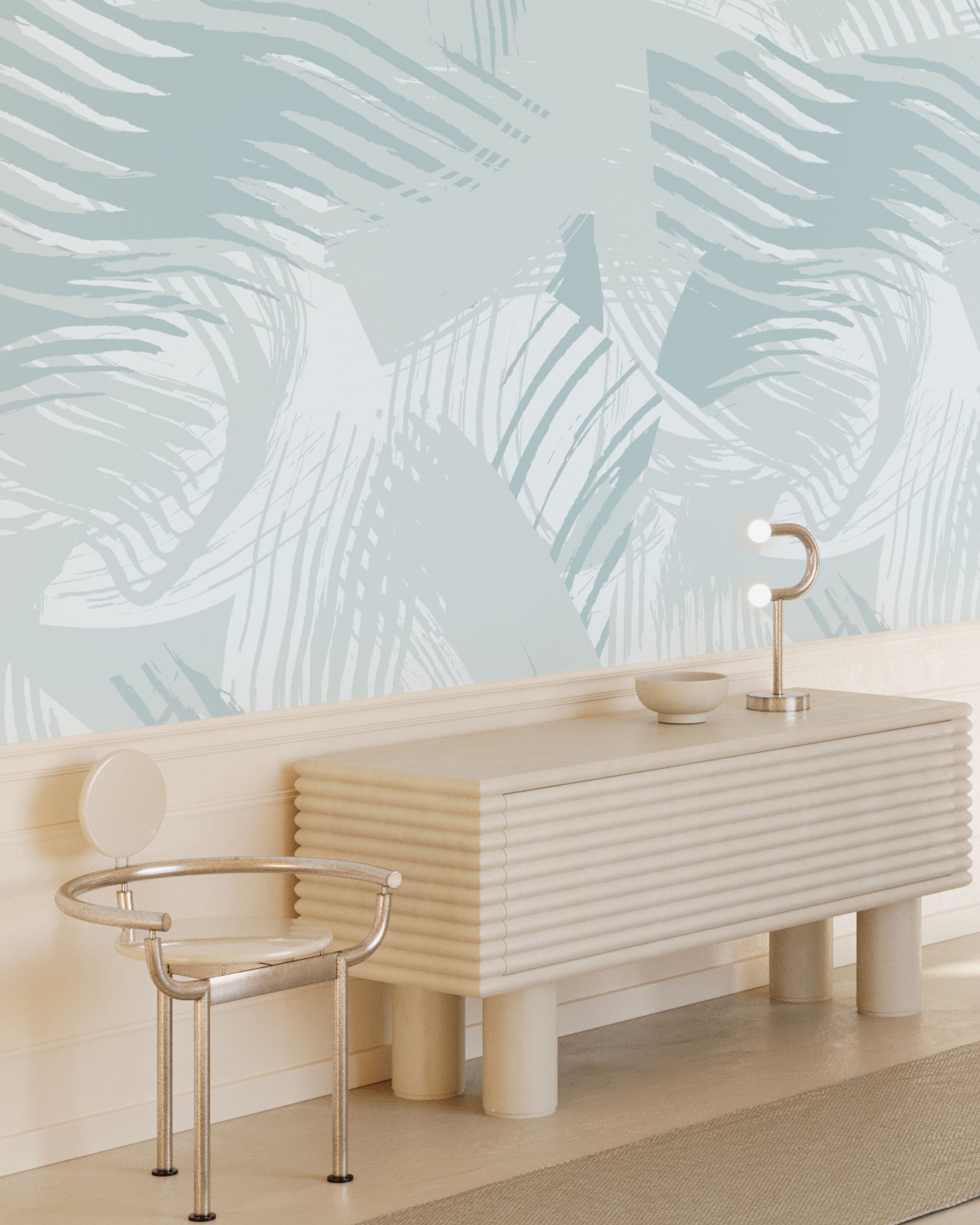 Mixed Tape© Mural Wallpaper in Blue