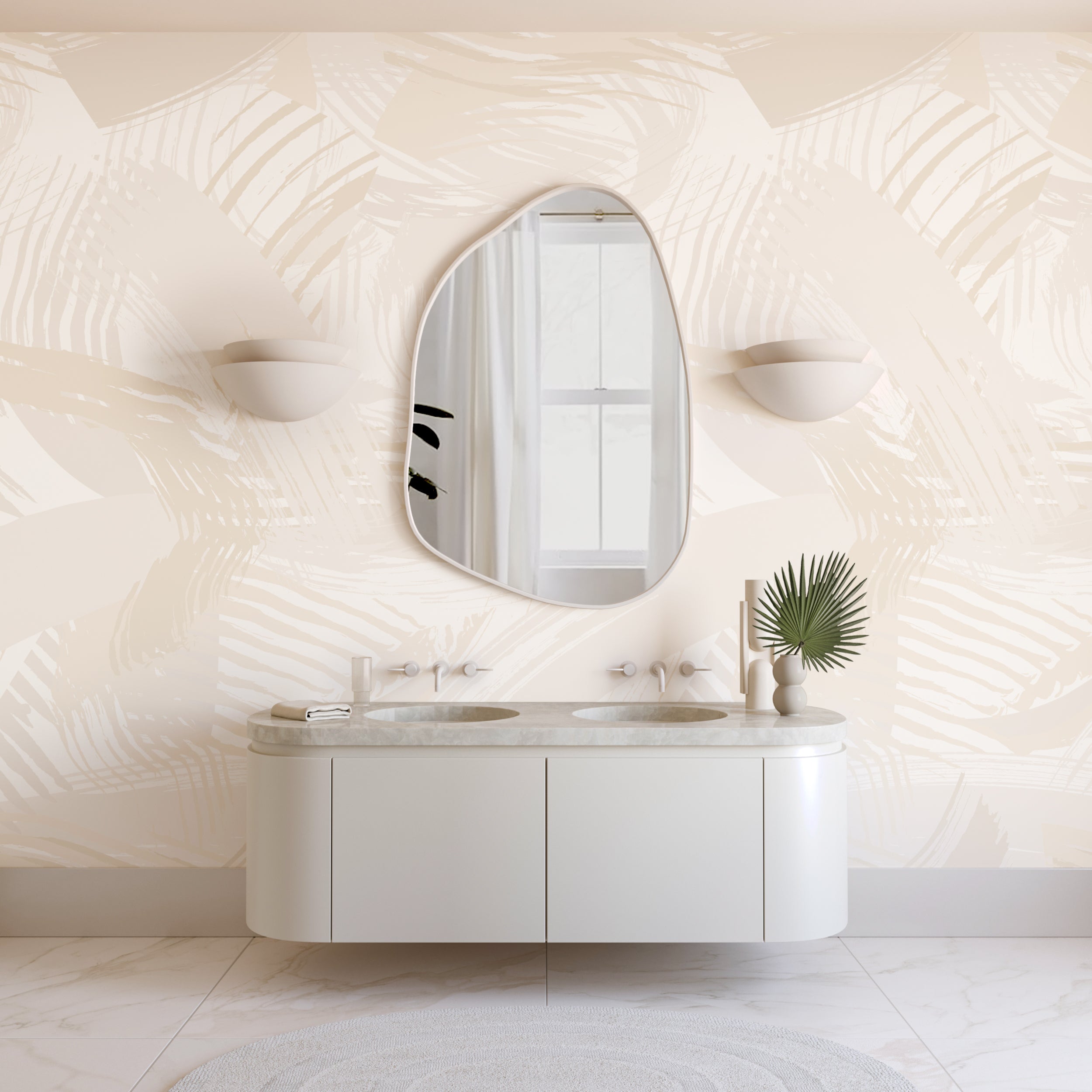 Mixed Tape© Mural Wallpaper in Cremé