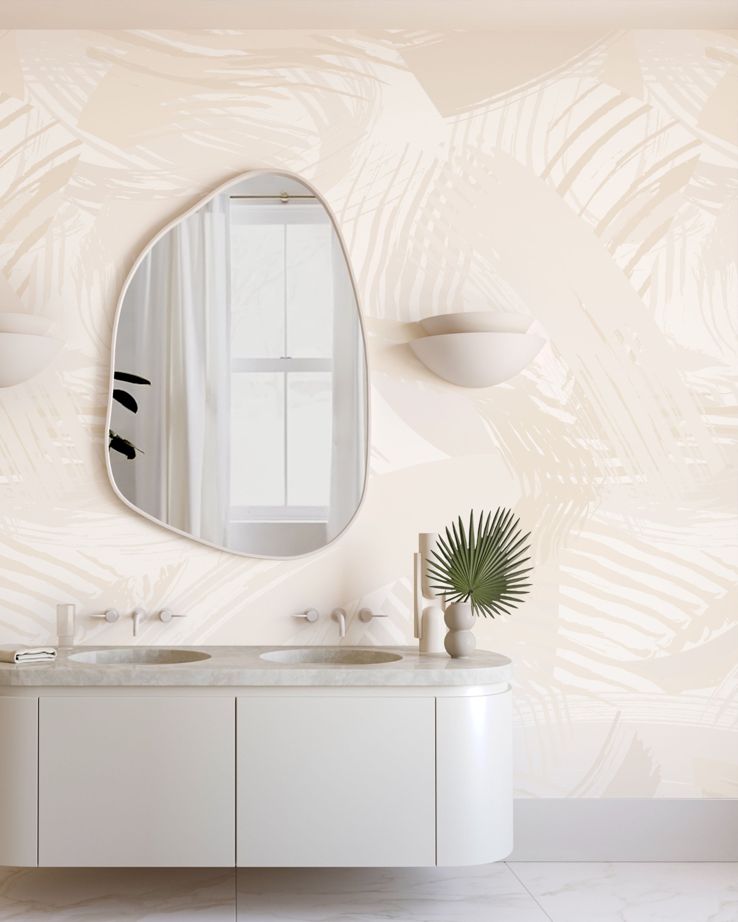 Mixed Tape© Mural Wallpaper in Cremé