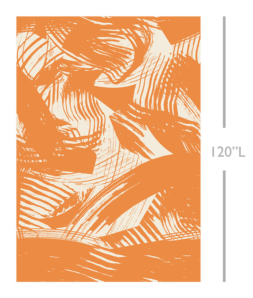 Mixed Tape© Mural Wallpaper in Orange