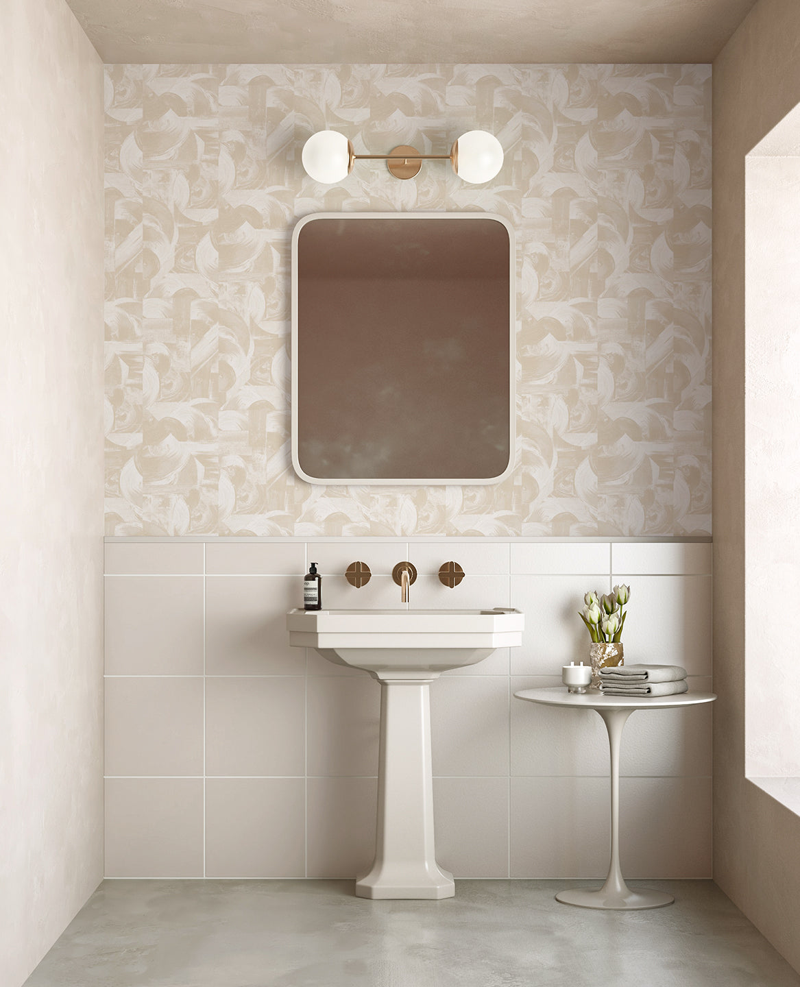 Block Party© Wallpaper in Sand