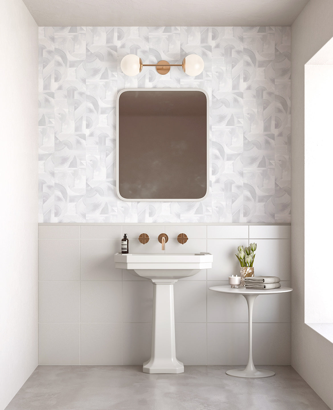 Block Party© Wallpaper in Grey