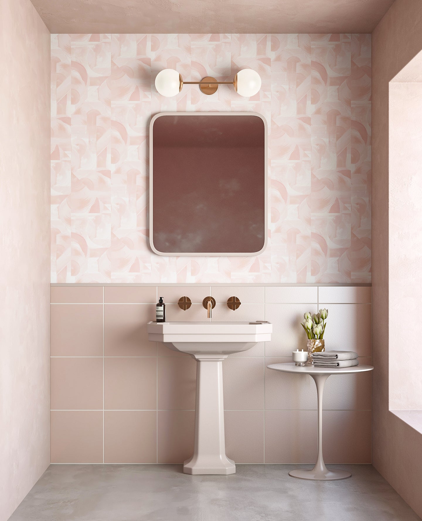 Block Party© Wallpaper in Pink