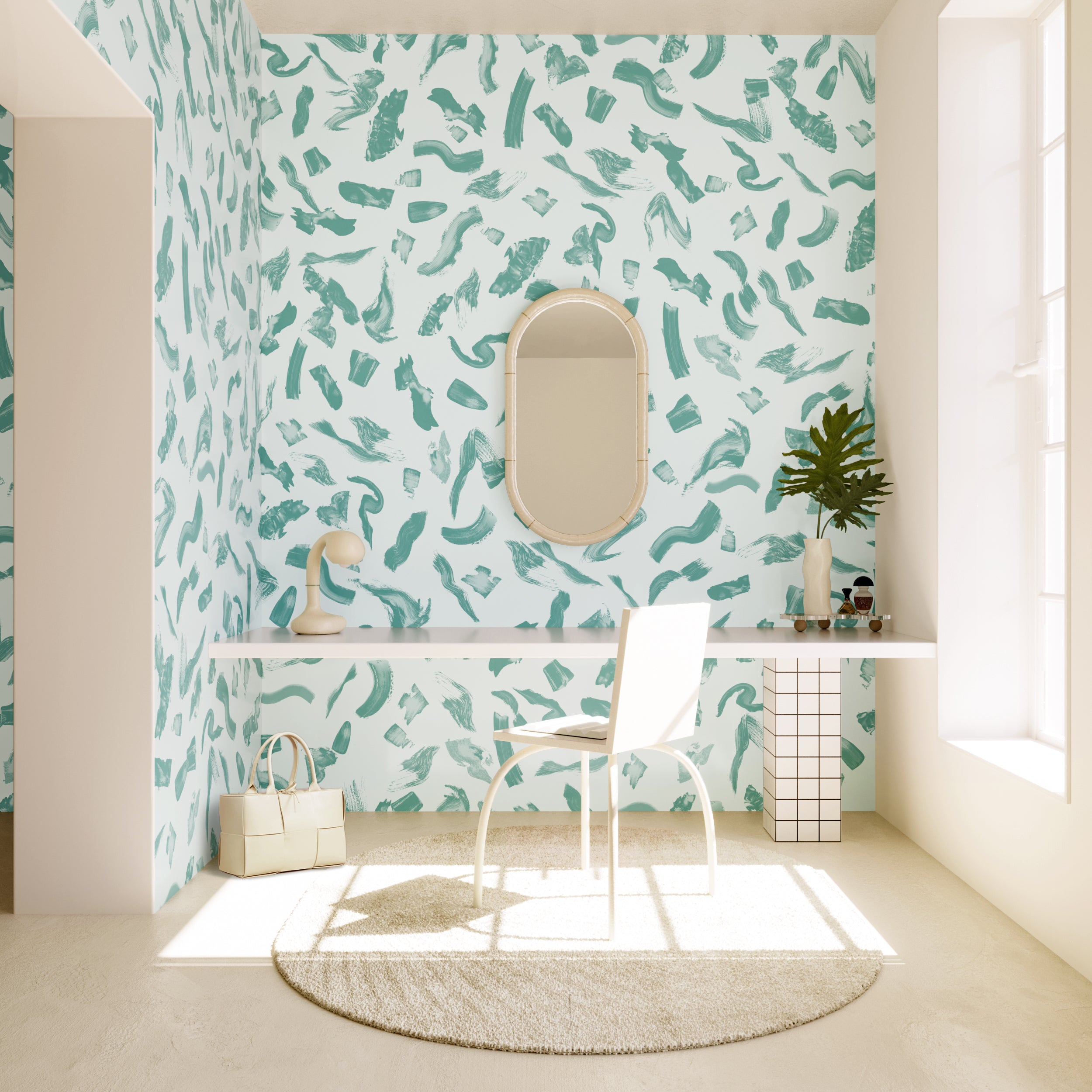 Mombasa© Wallpaper in Teal