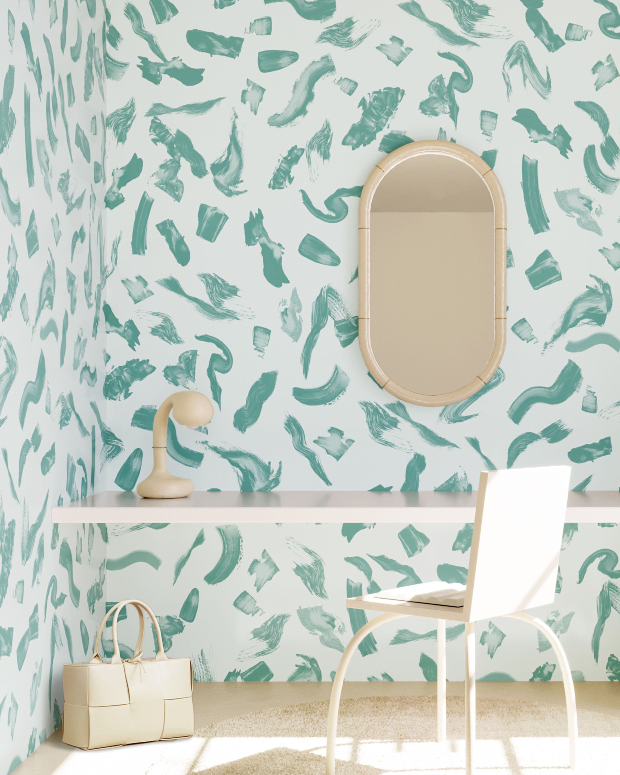 Mombasa© Wallpaper in Teal