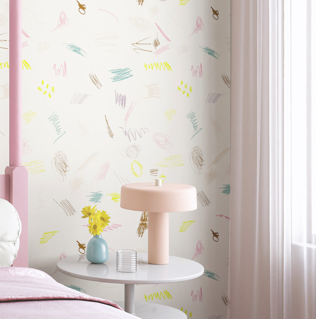 Scribble© Wallpaper in Neon