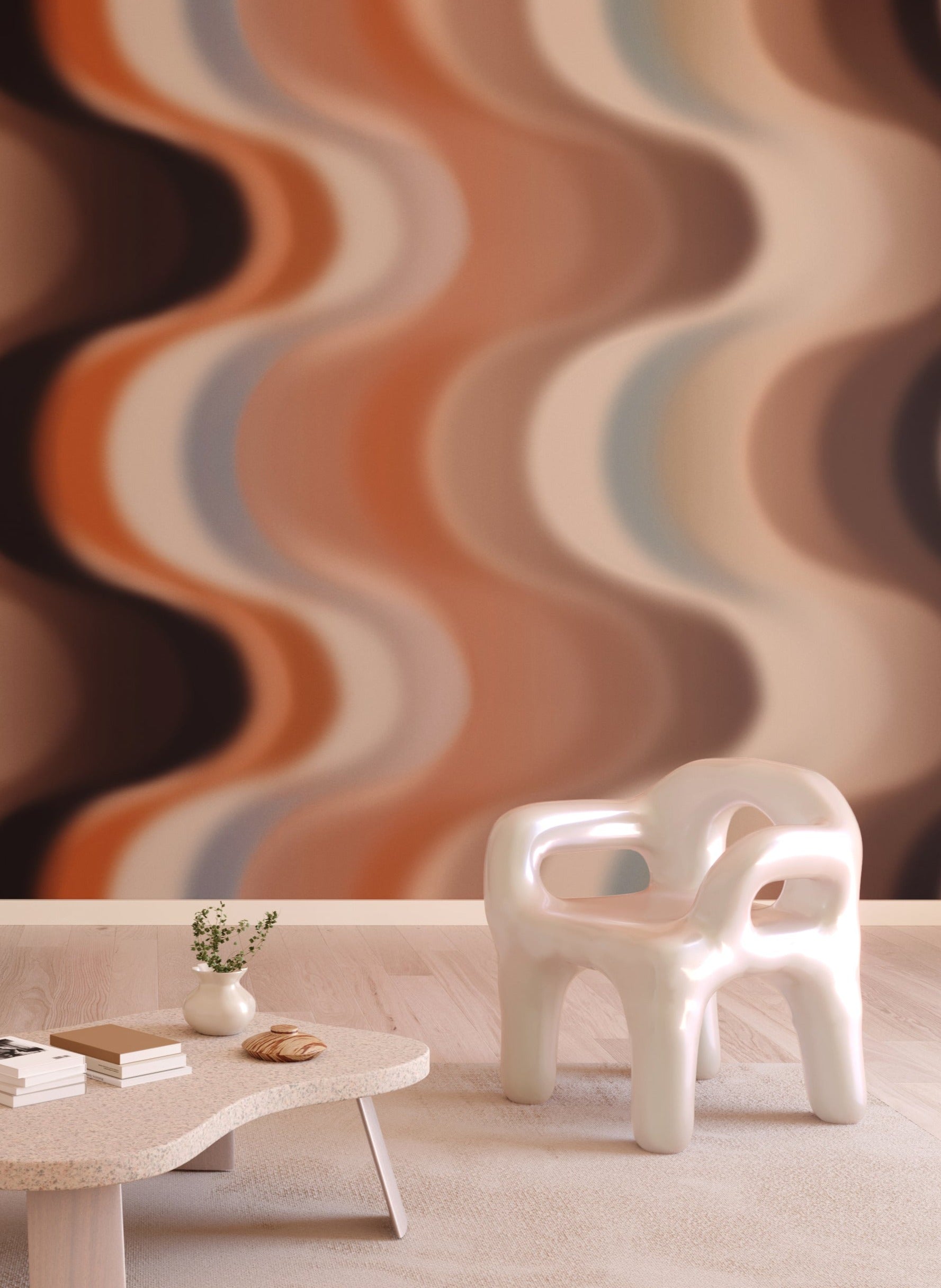 Oceanic© Mural Wallpaper in Agate