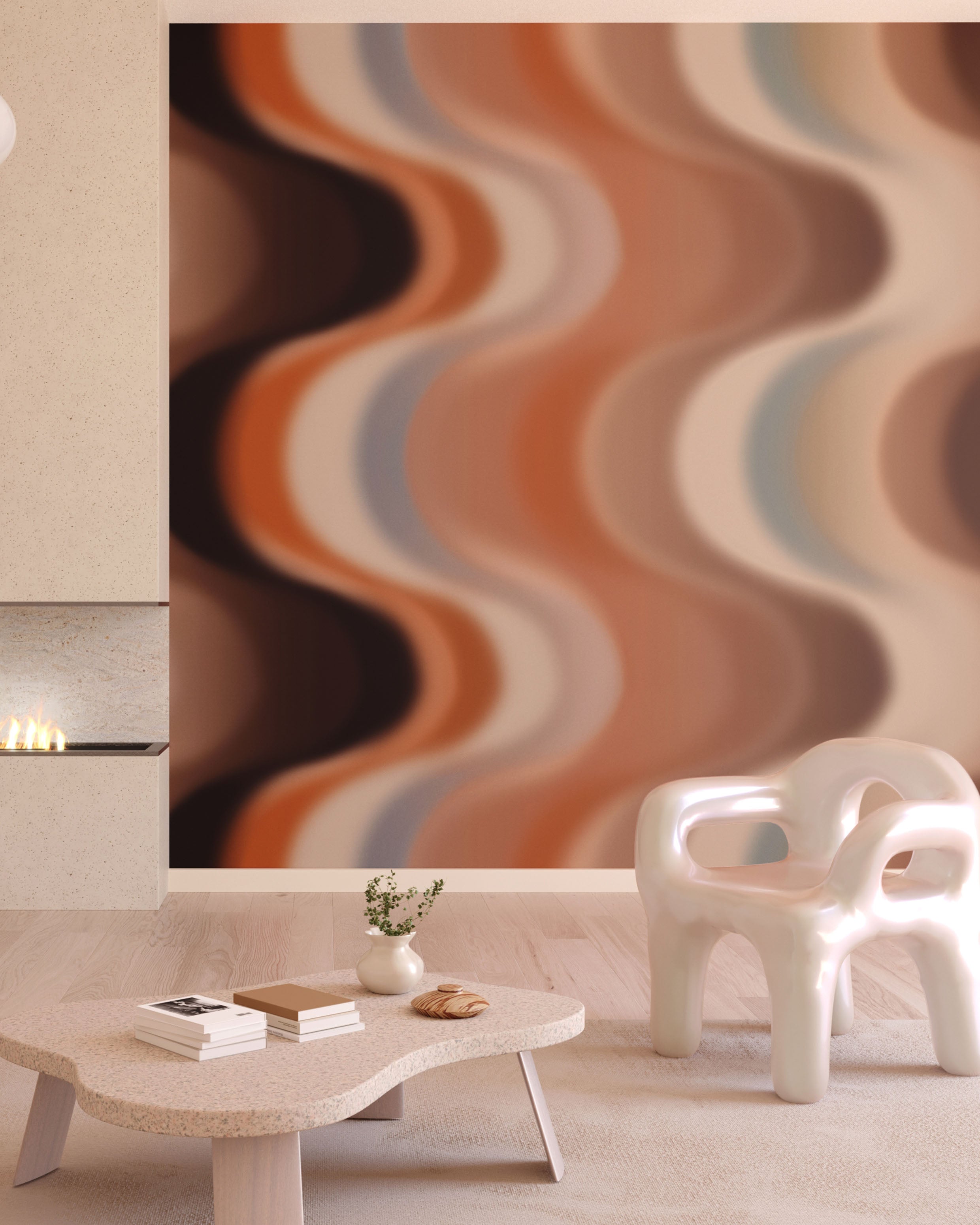 Oceanic© Mural Wallpaper in Agate