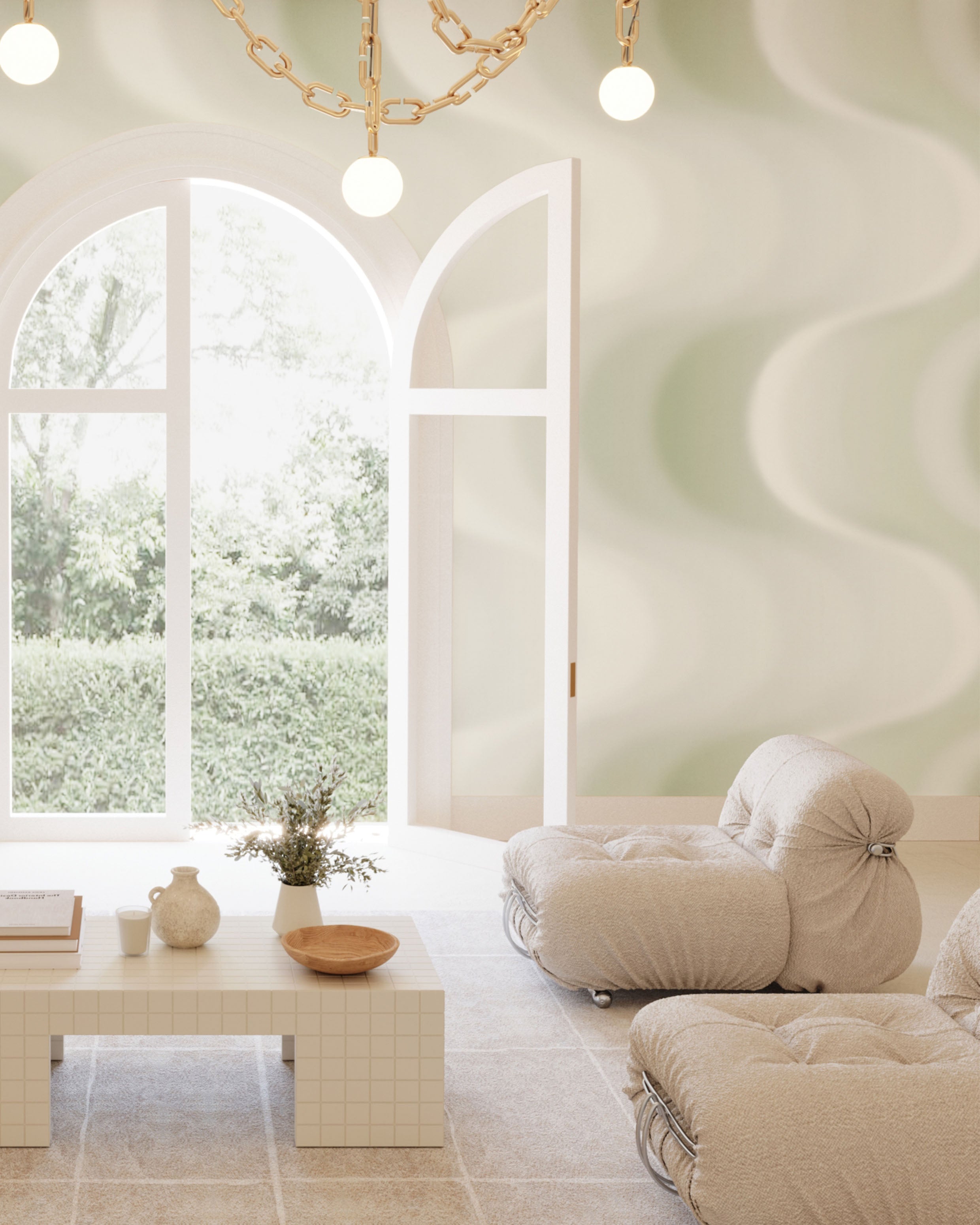 Oceanic© Mural Wallpaper in Fern