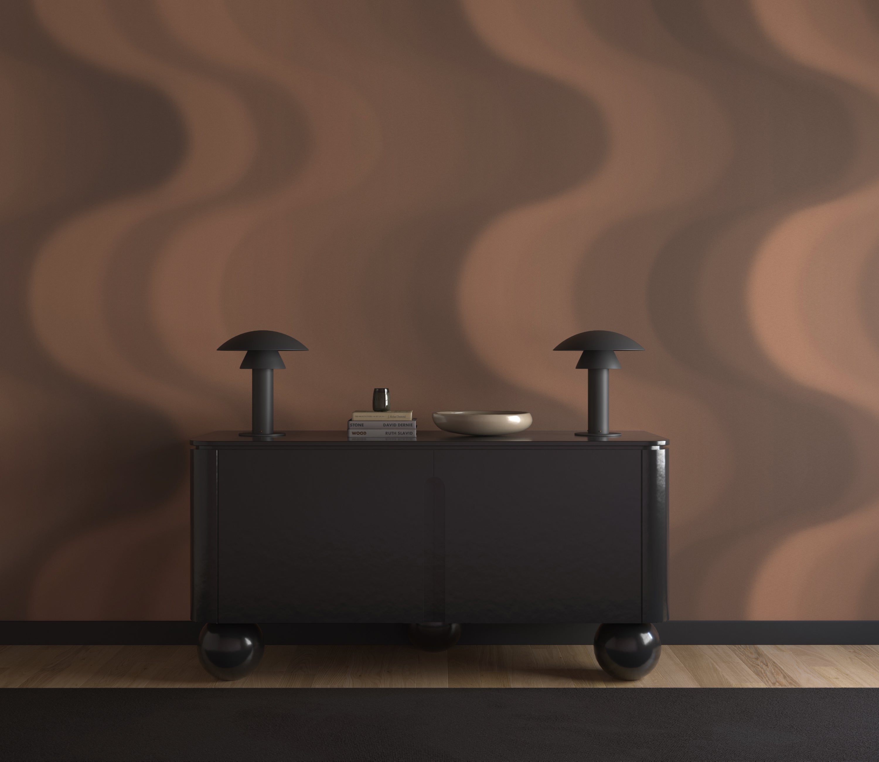 Oceanic© Mural Wallpaper in Hickory