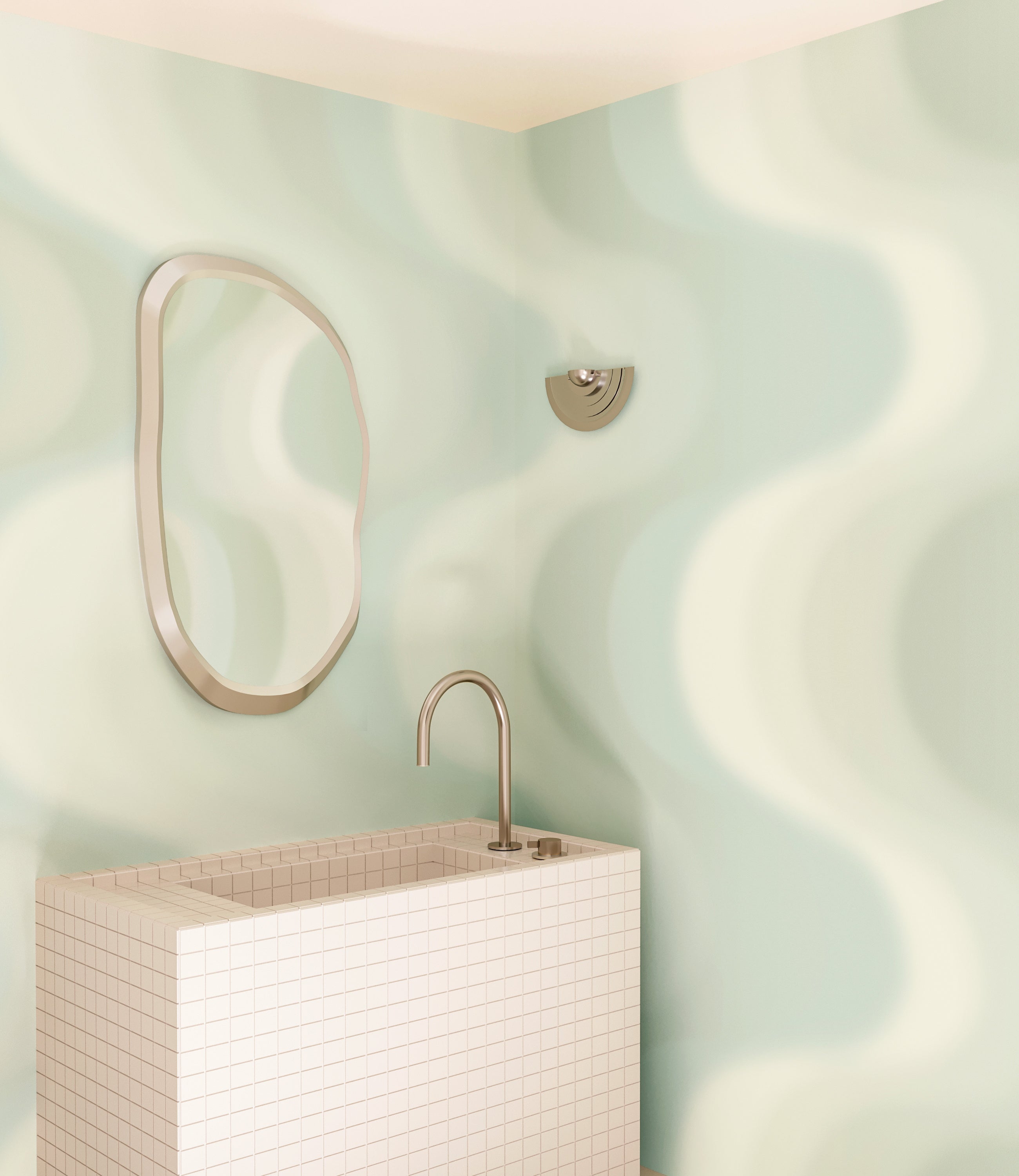 Oceanic© Mural Wallpaper in Pickle