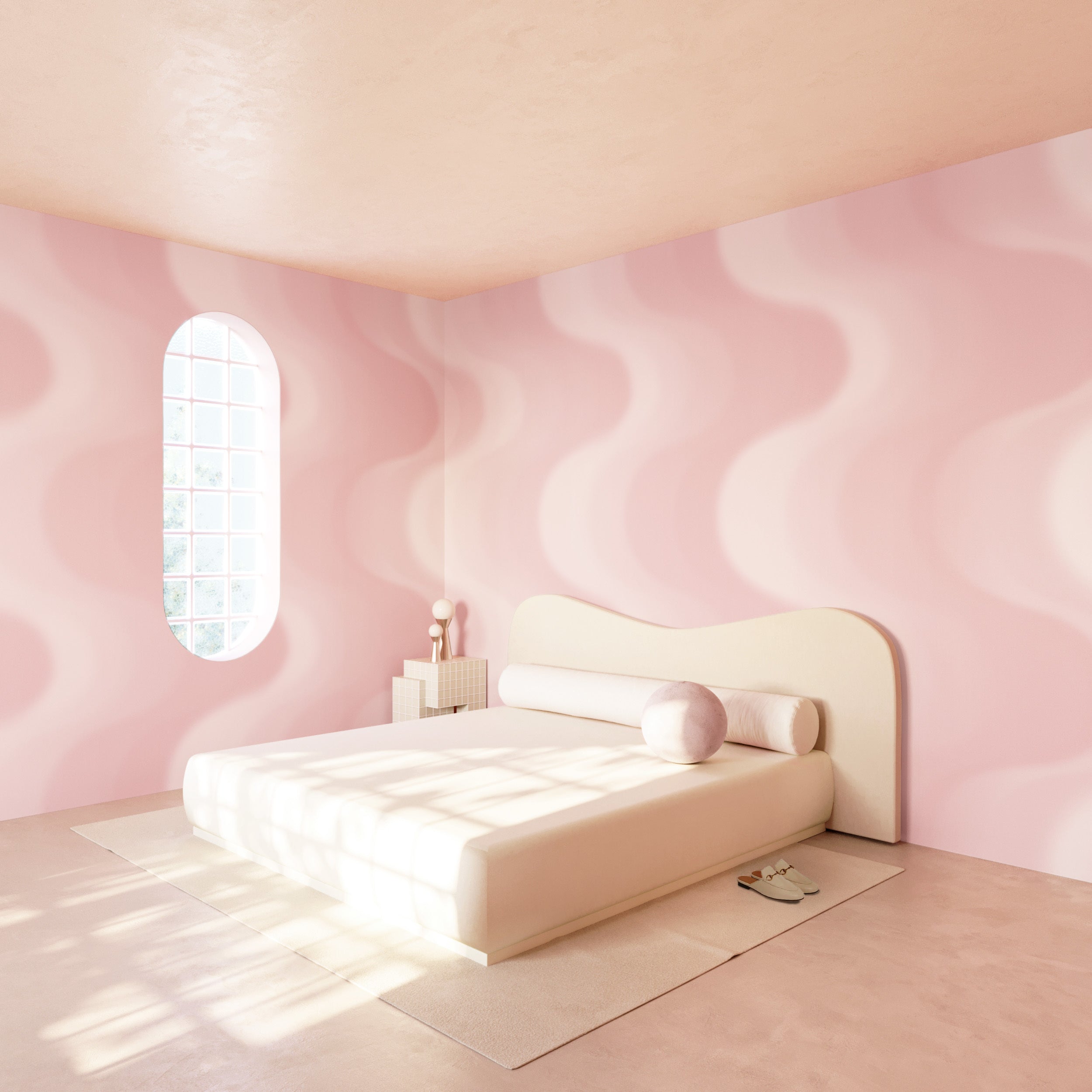Oceanic© Mural Wallpaper in Pink
