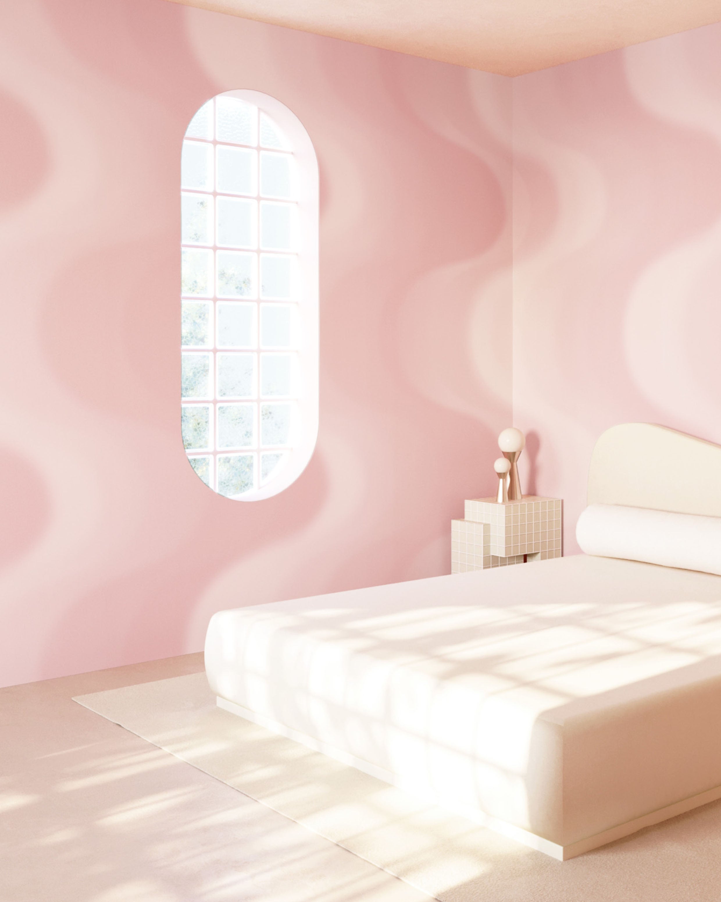 Oceanic© Mural Wallpaper in Pink