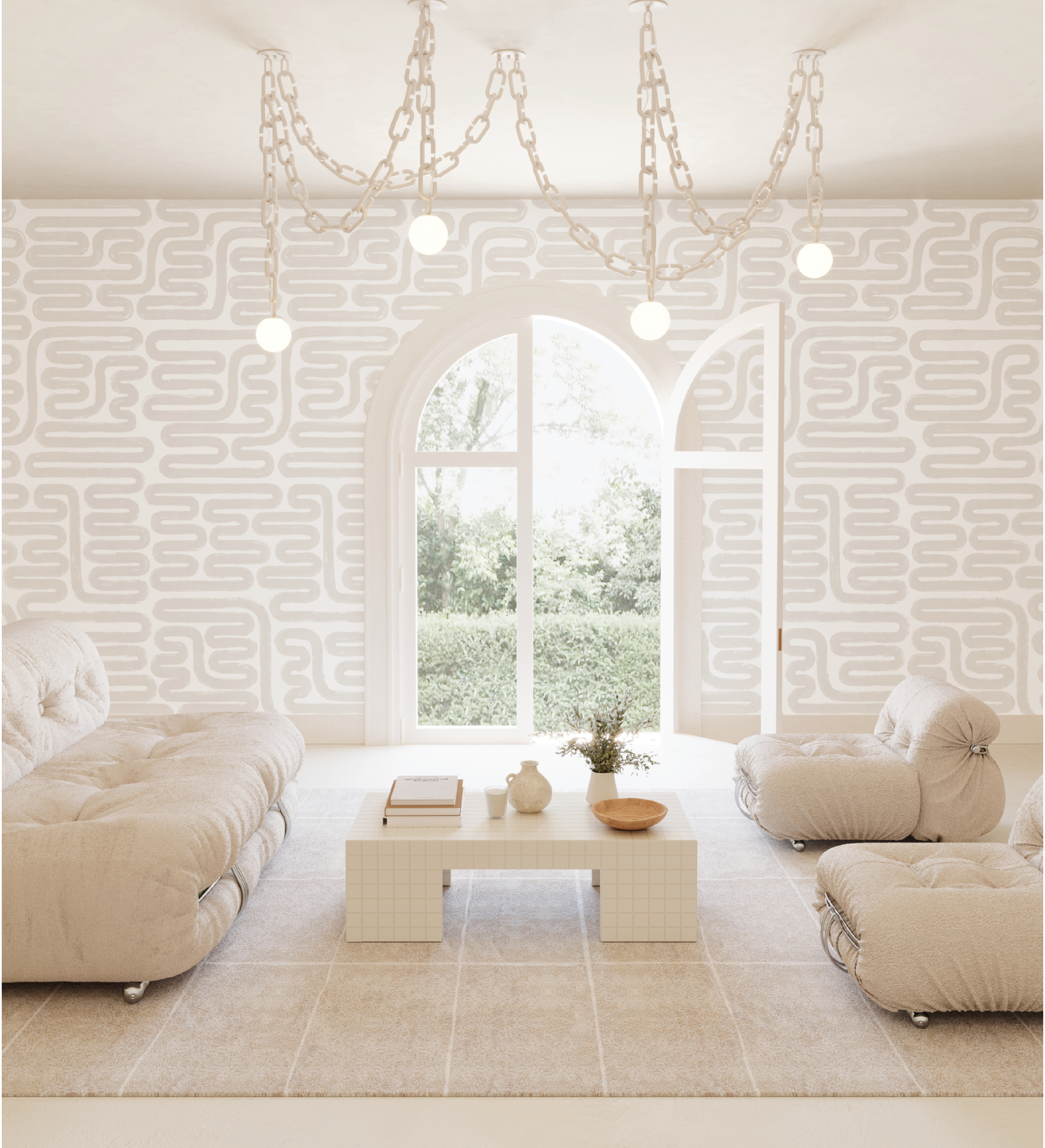 Pac-Man© Wallpaper in Acid Wash