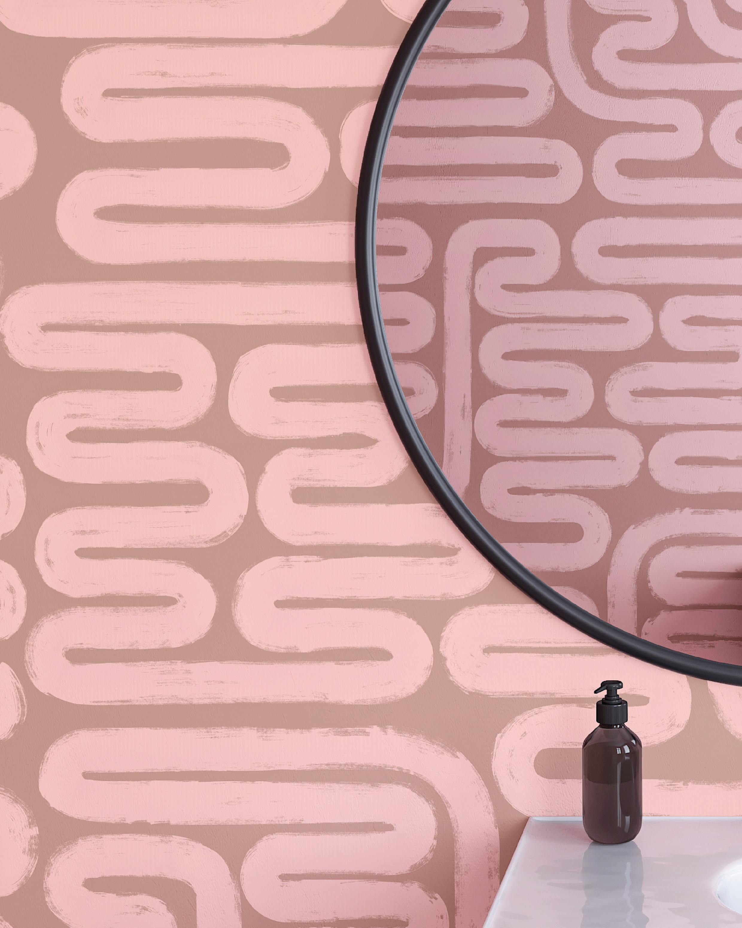 Pac-Man© Wallpaper in Cactus Blossom