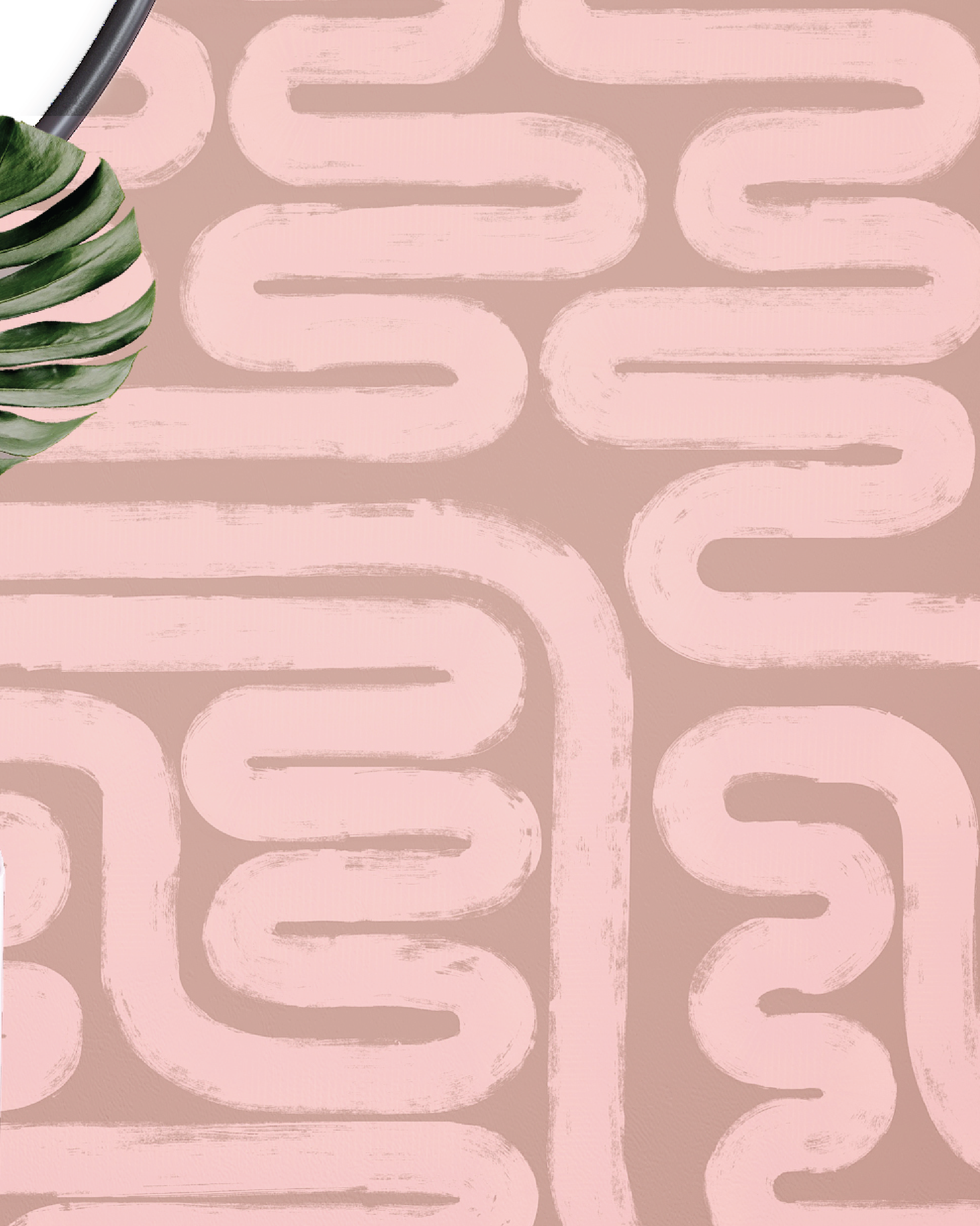 Pac-Man© Wallpaper in Cactus Blossom