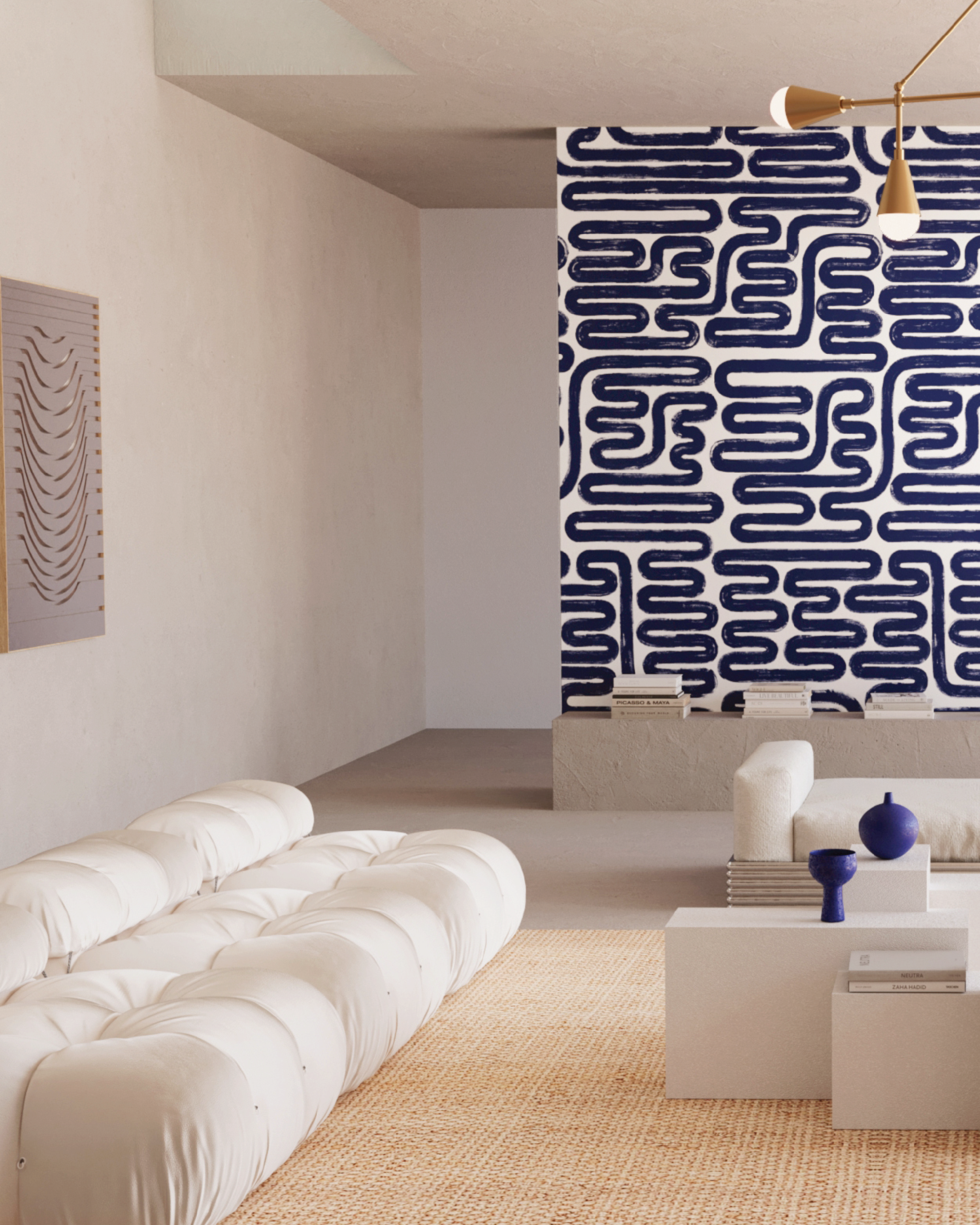 Pac-Man© Wallpaper in Navy