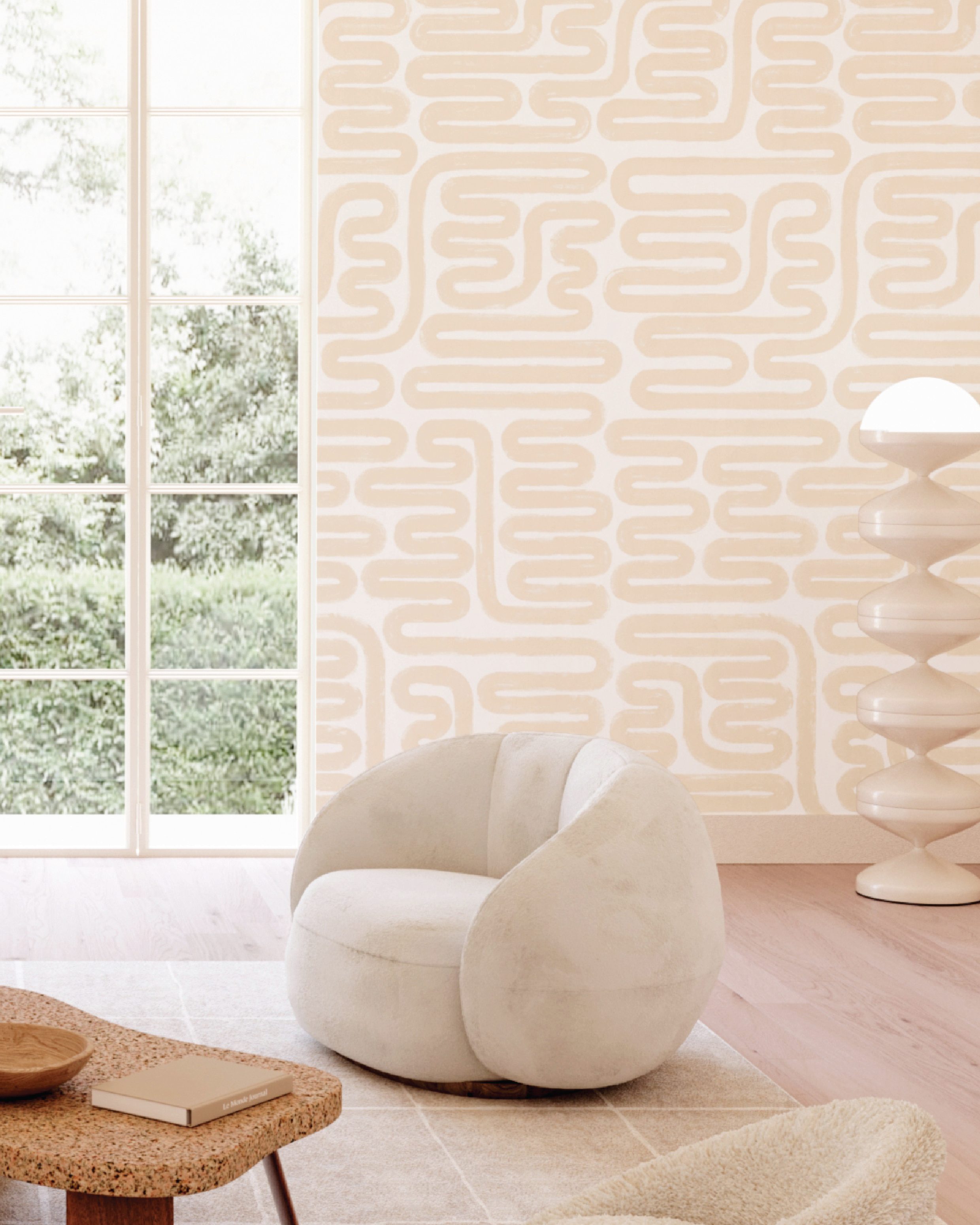 Pac-Man© Wallpaper in Nude